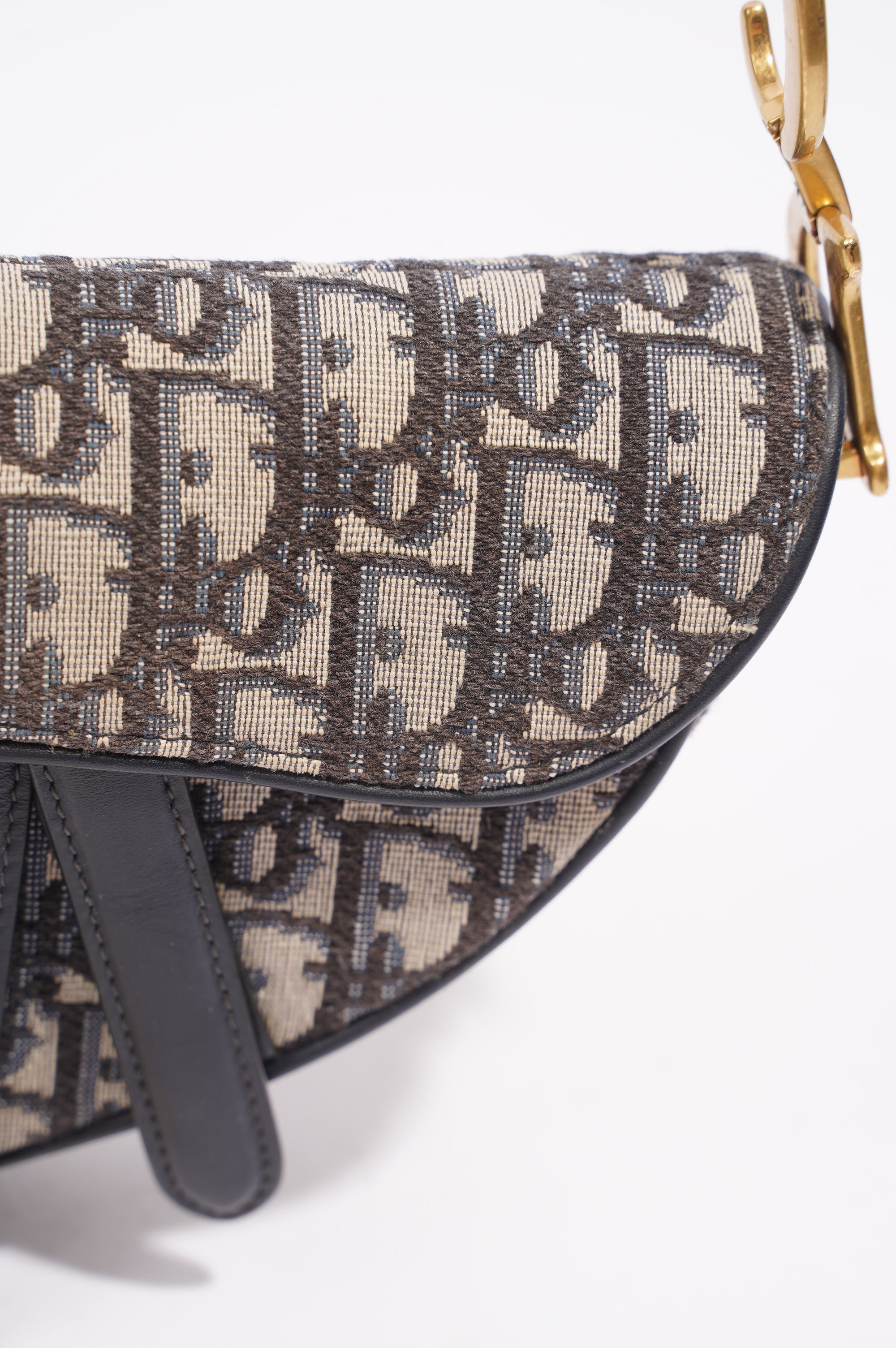 Christian Dior Saddle Bag Monogram / Navy Blue Canvas Mini
