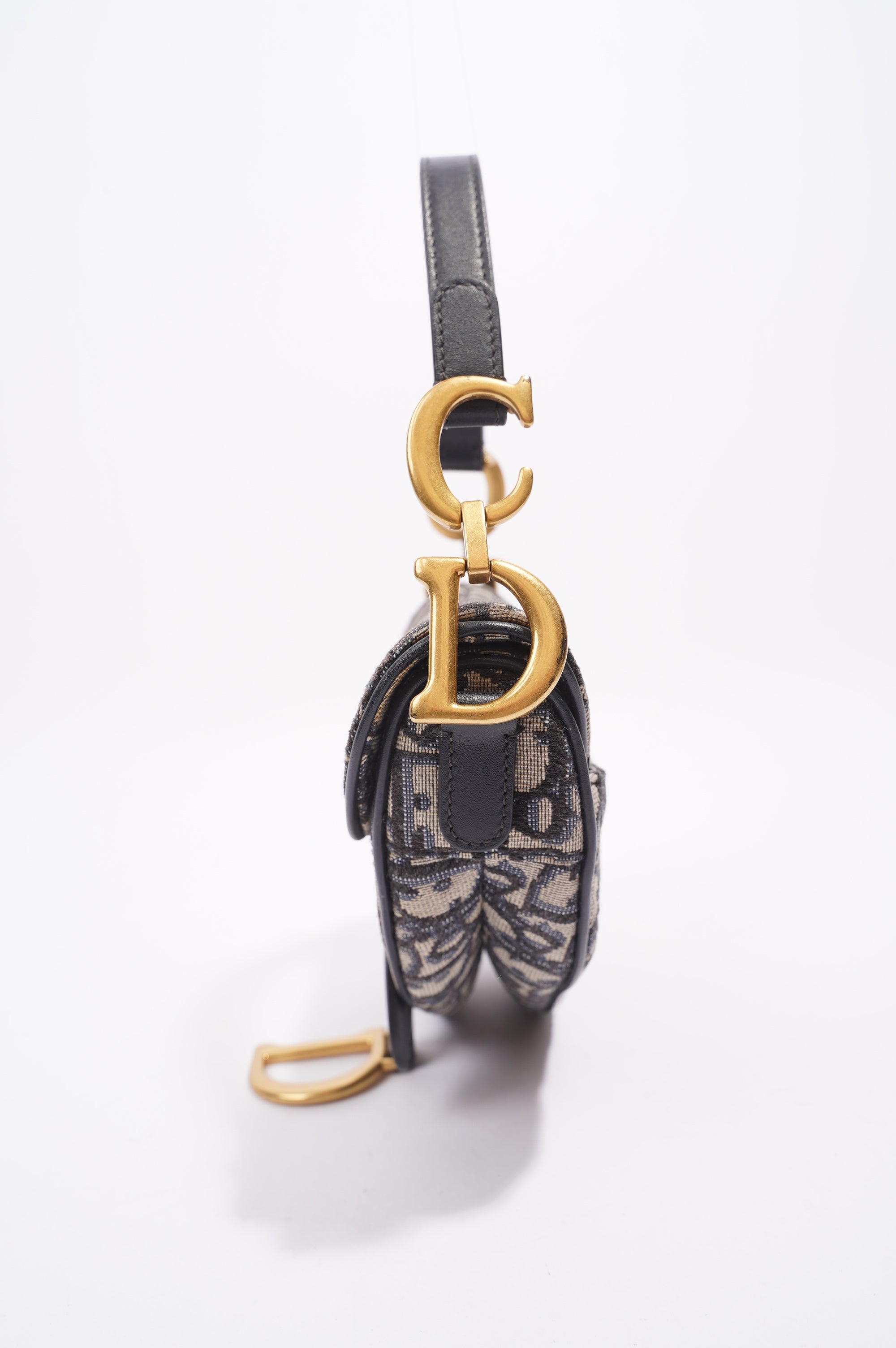 Christian Dior Saddle Bag Monogram / Navy Blue Canvas Mini