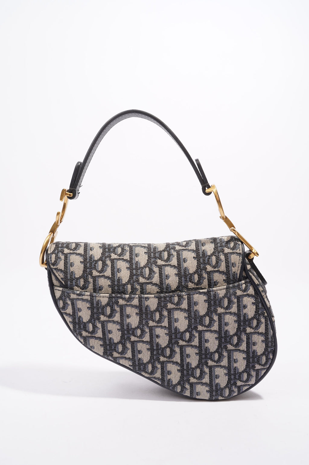 Christian Dior Saddle Bag Monogram / Navy Blue Canvas Mini