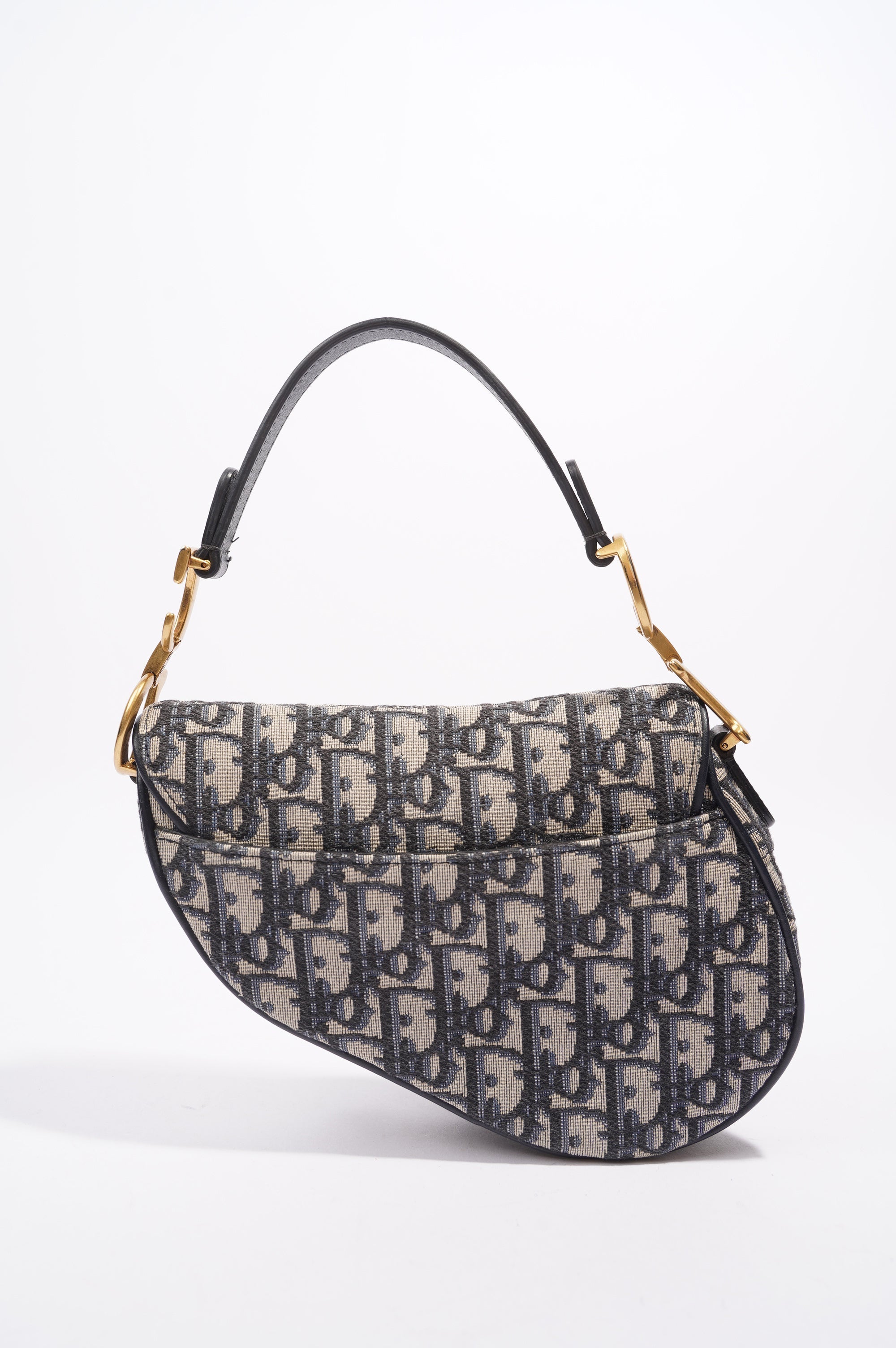 Christian Dior Saddle Bag Monogram / Navy Blue Canvas Mini