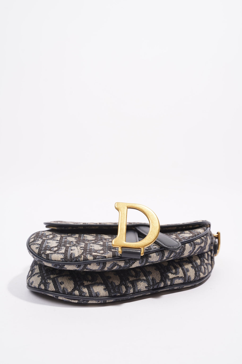 Christian Dior Saddle Bag Monogram / Navy Blue Canvas Mini