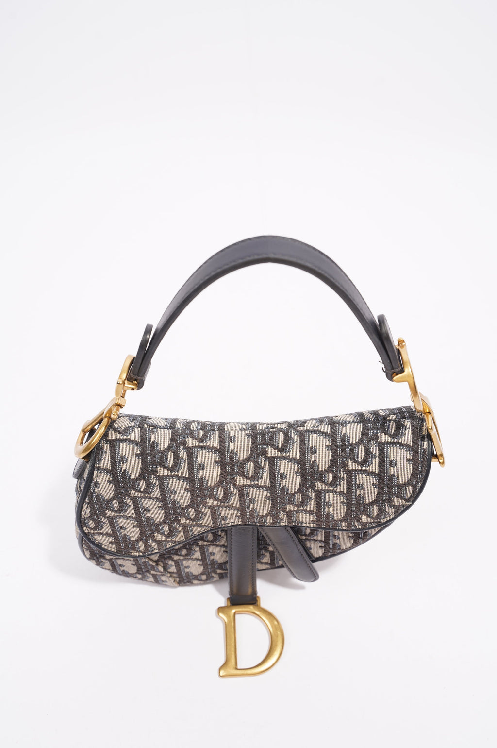Christian Dior Saddle Bag Monogram / Navy Blue Canvas Mini