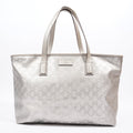 Gucci GG Imprime Tote Silver PVC