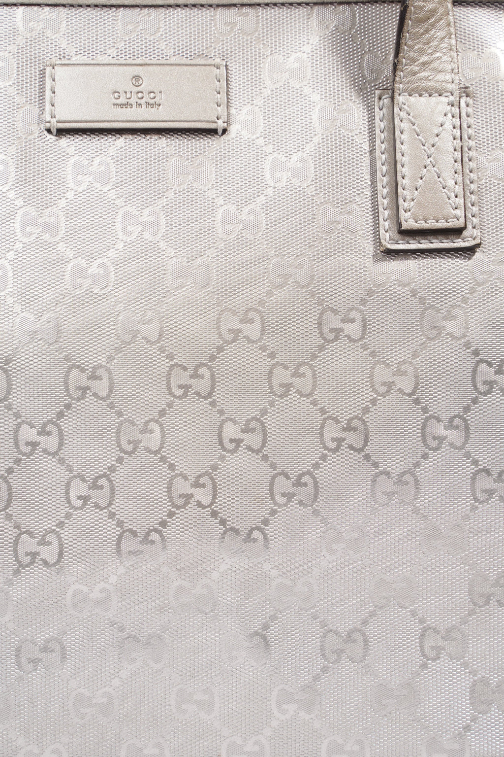 Gucci GG Imprime Tote Silver PVC