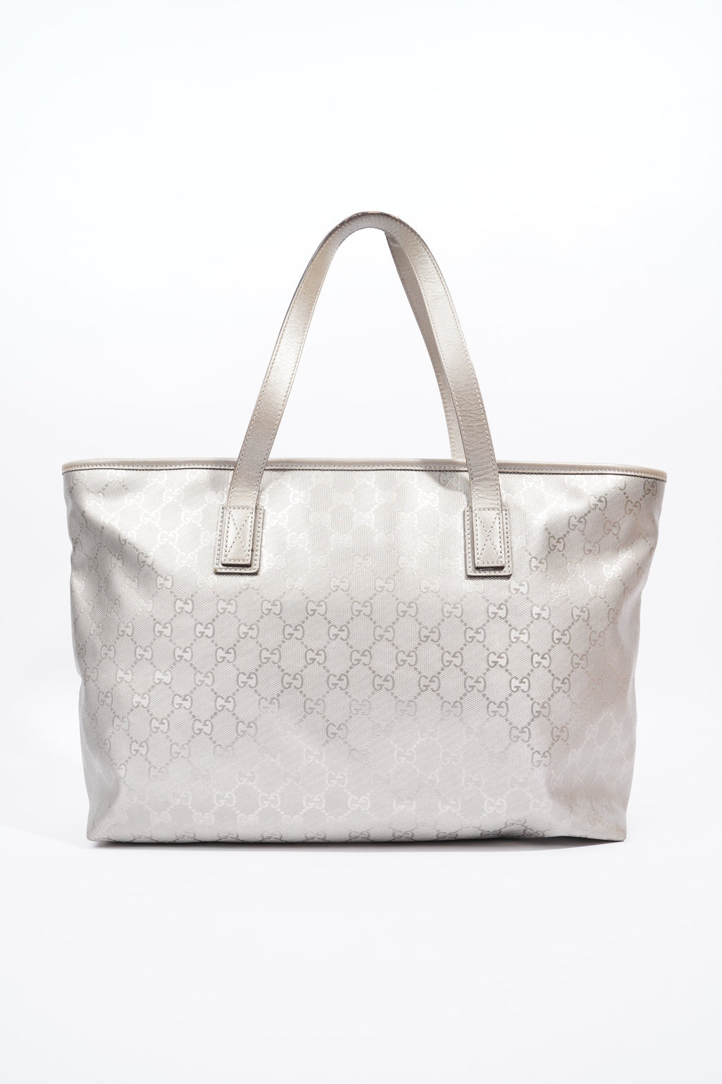 Gucci GG Imprime Tote Silver PVC