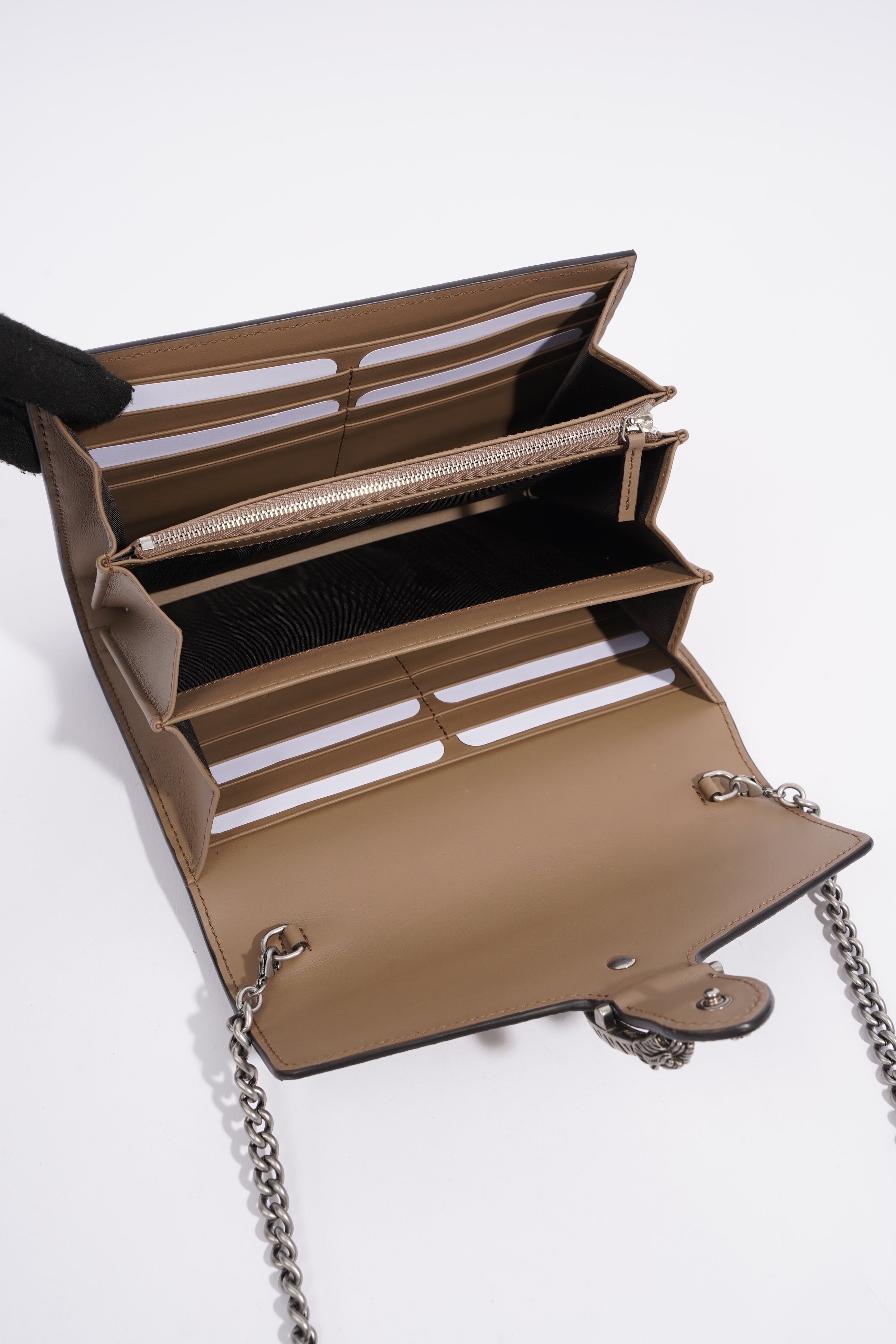 Gucci Dionysus Chain Wallet Supreme Coated Canvas