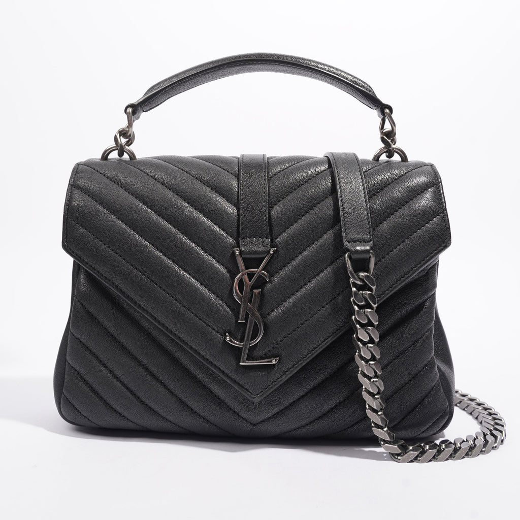 Saint Laurent College Medium Black Leather