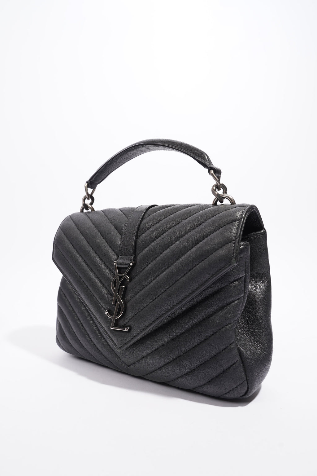 Saint Laurent College Medium Black Leather