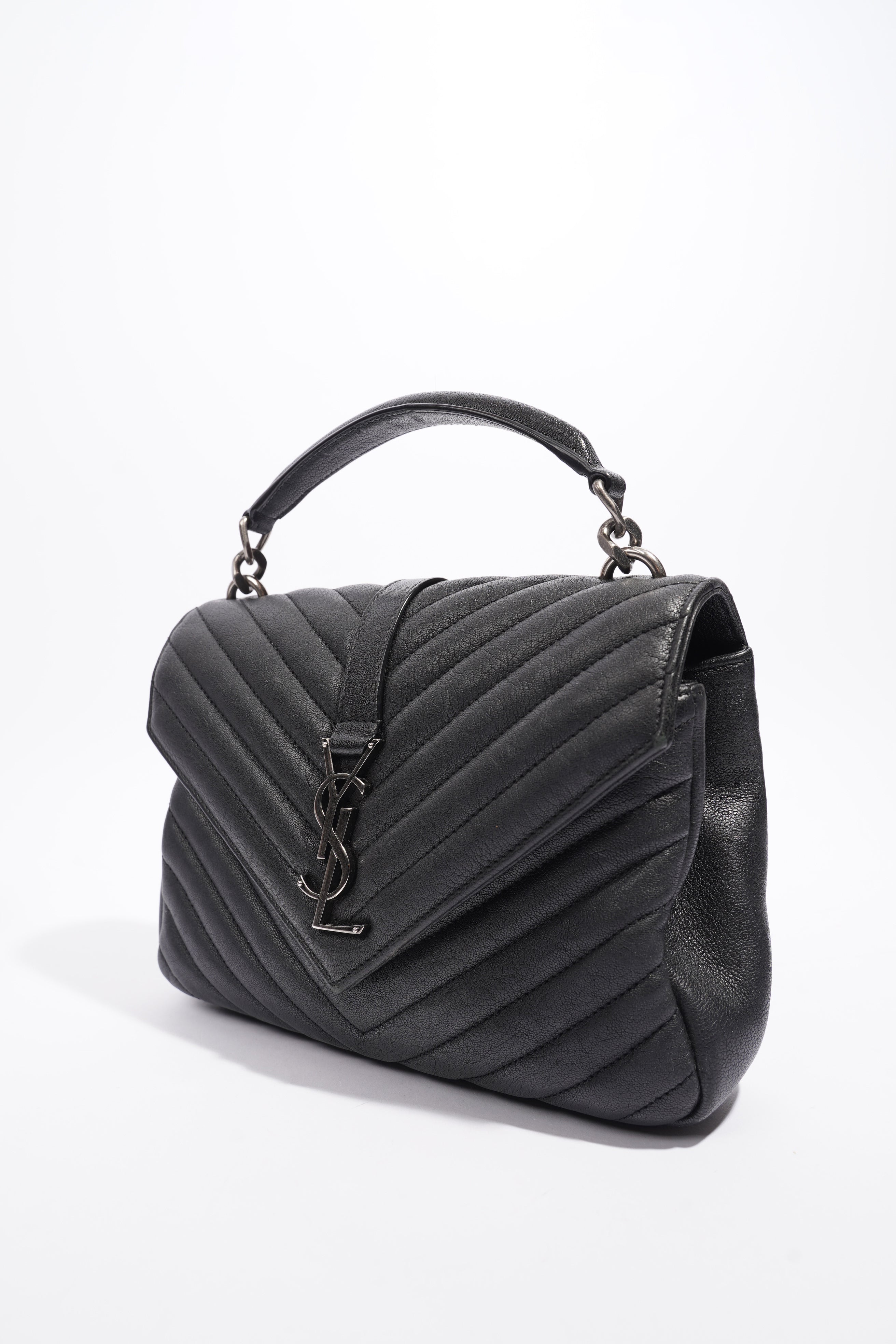 Saint Laurent College Medium Black Leather