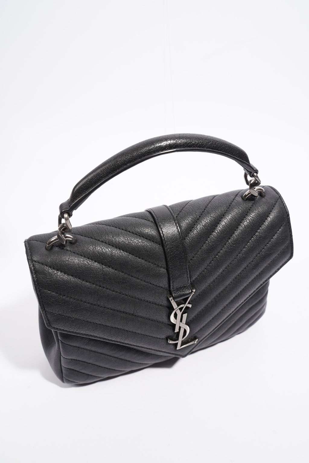 Saint Laurent College Medium Black Leather