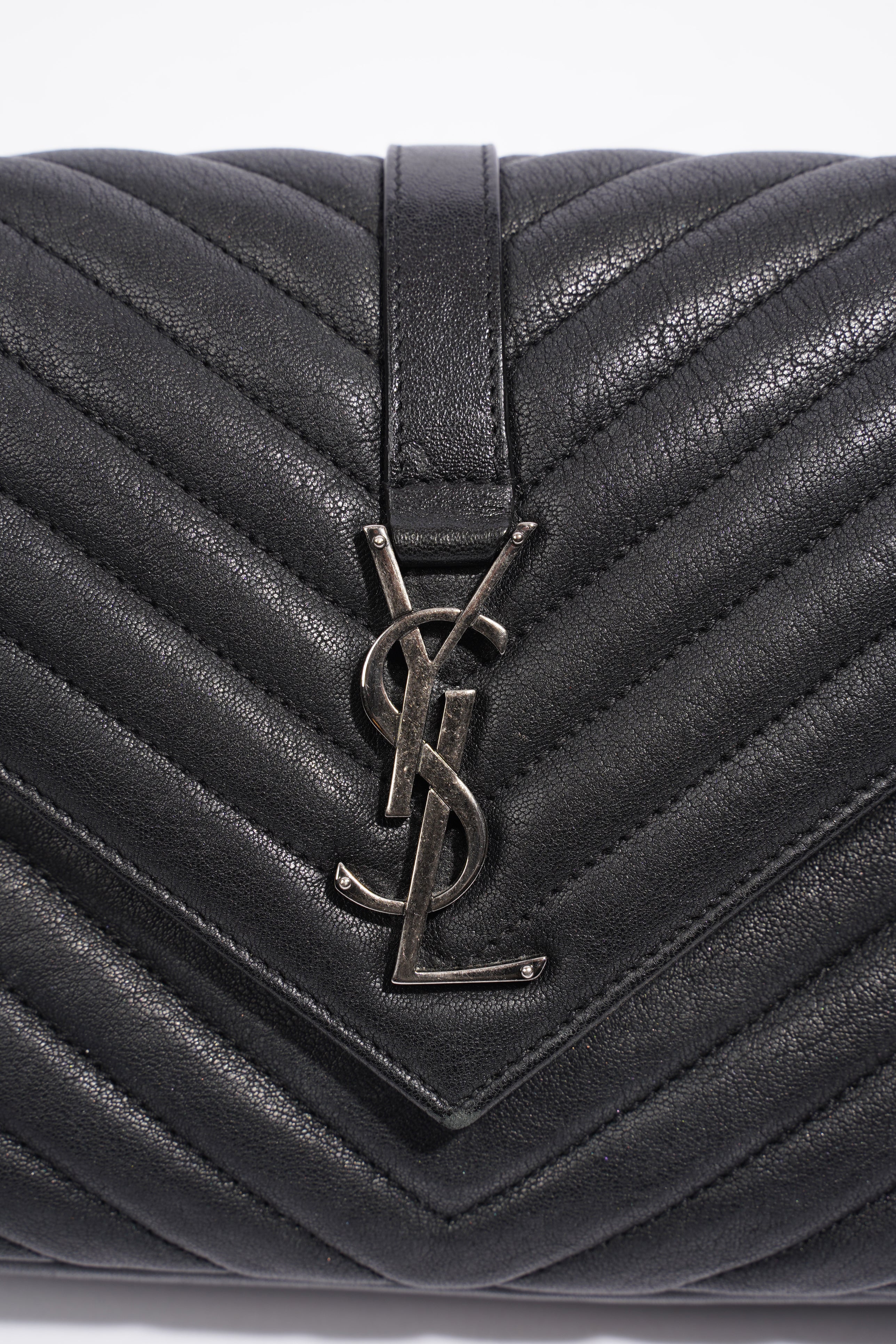 Saint Laurent College Medium Black Leather