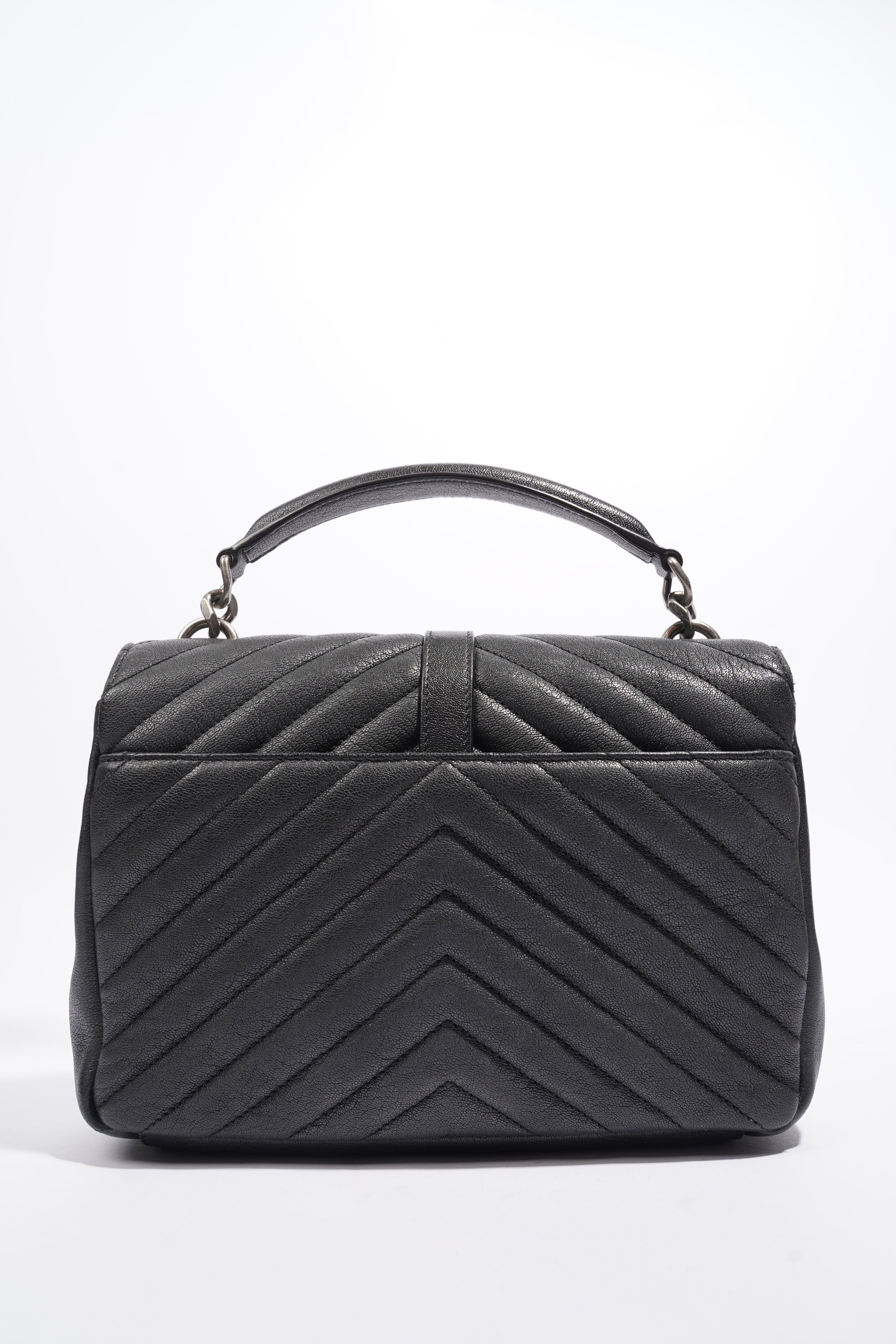 Saint Laurent College Medium Black Leather