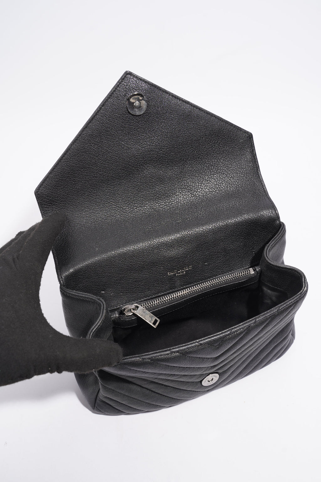 Saint Laurent College Medium Black Leather