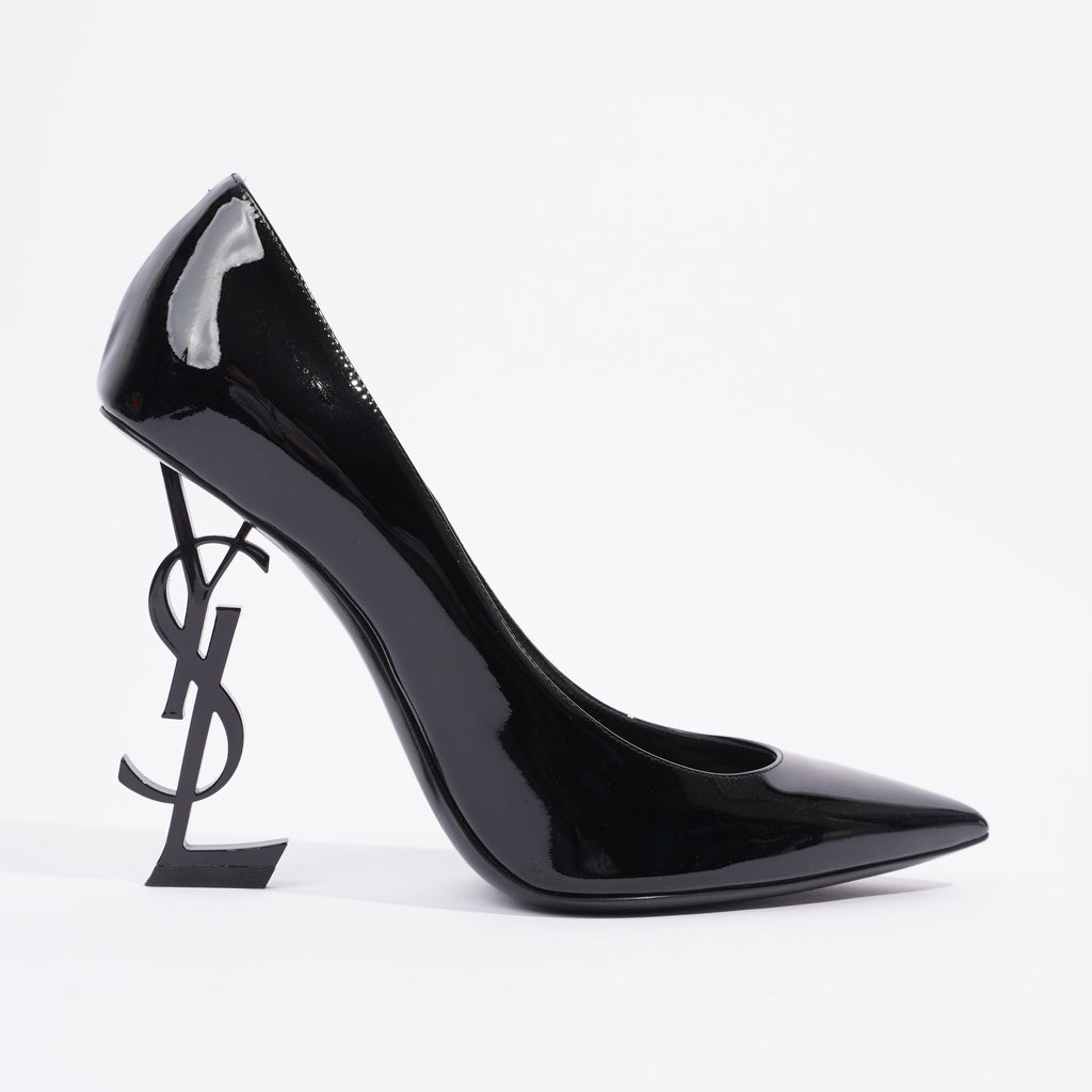 Saint Laurent Opyum Heels 110 Black Patent Leather EU 40 UK 7