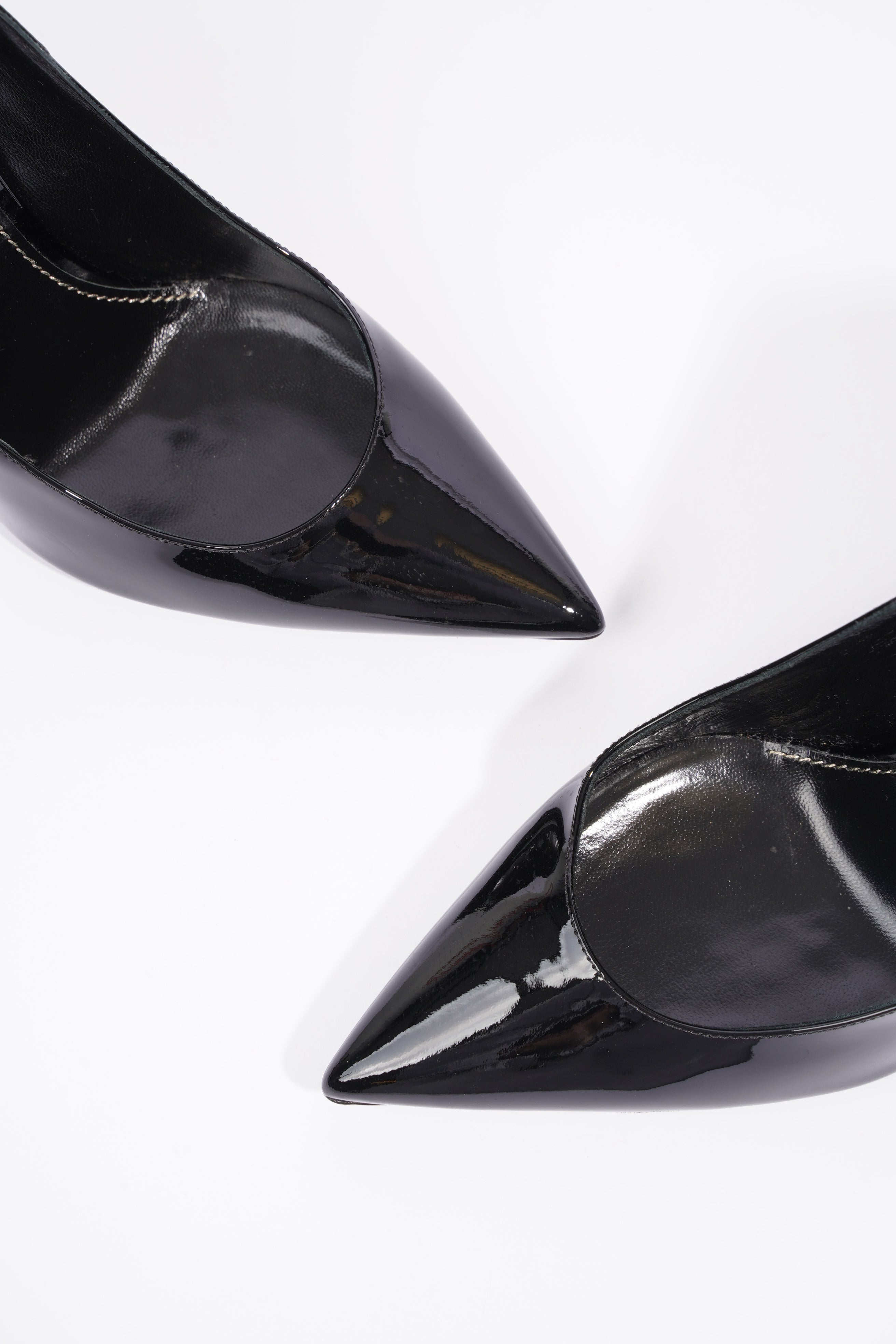 Saint Laurent Opyum Heels 110 Black Patent Leather EU 40 UK 7
