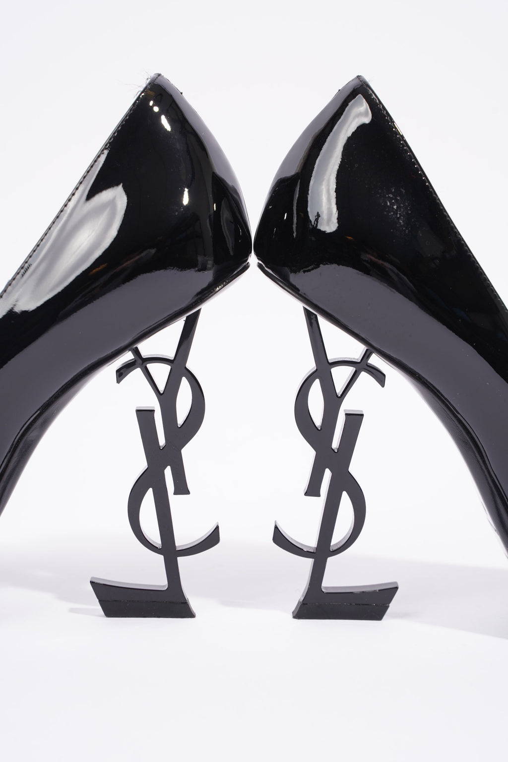Saint Laurent Opyum Heels 110 Black Patent Leather EU 40 UK 7