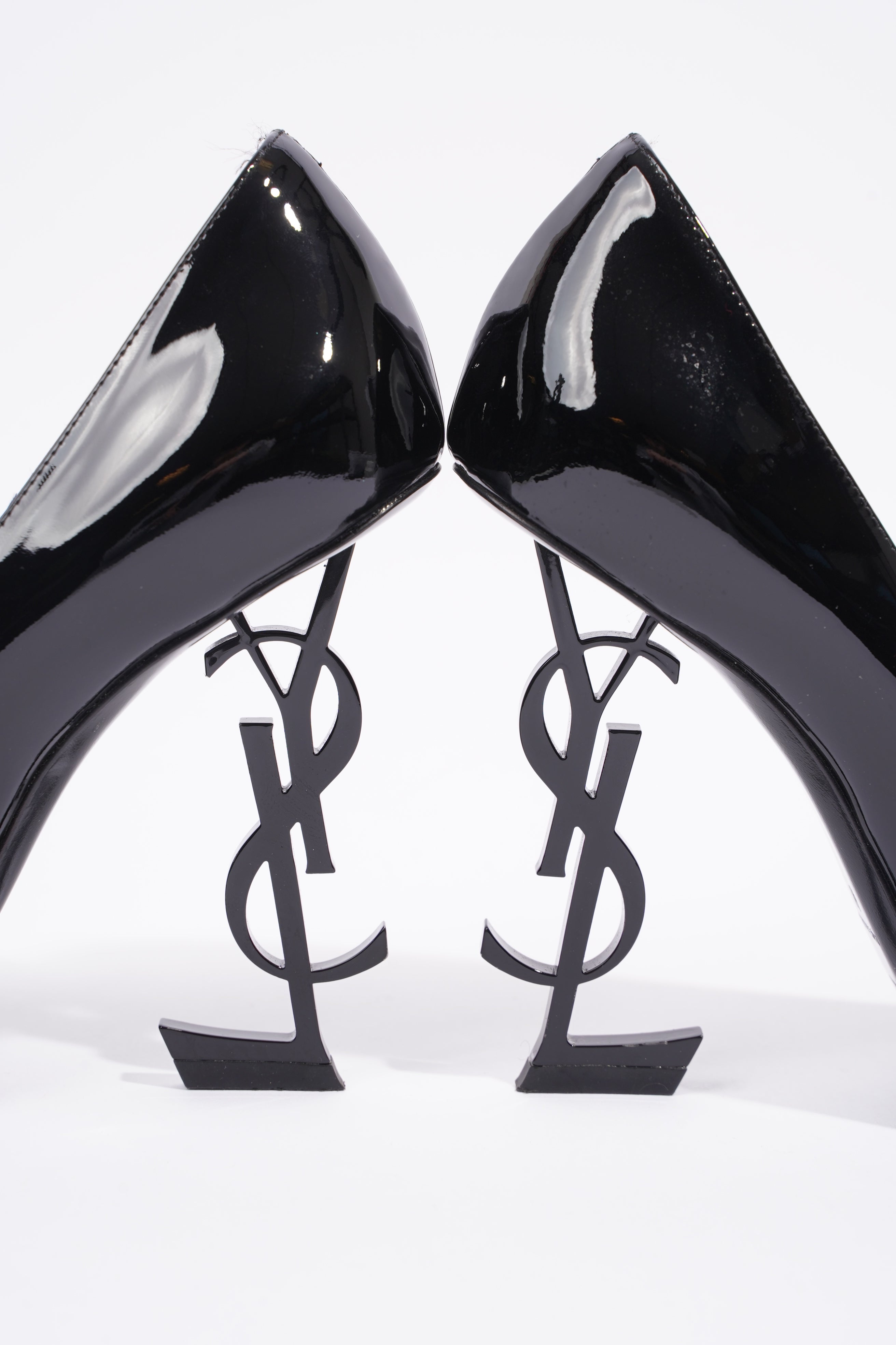 Saint Laurent Opyum Heels 110 Black Patent Leather EU 40 UK 7