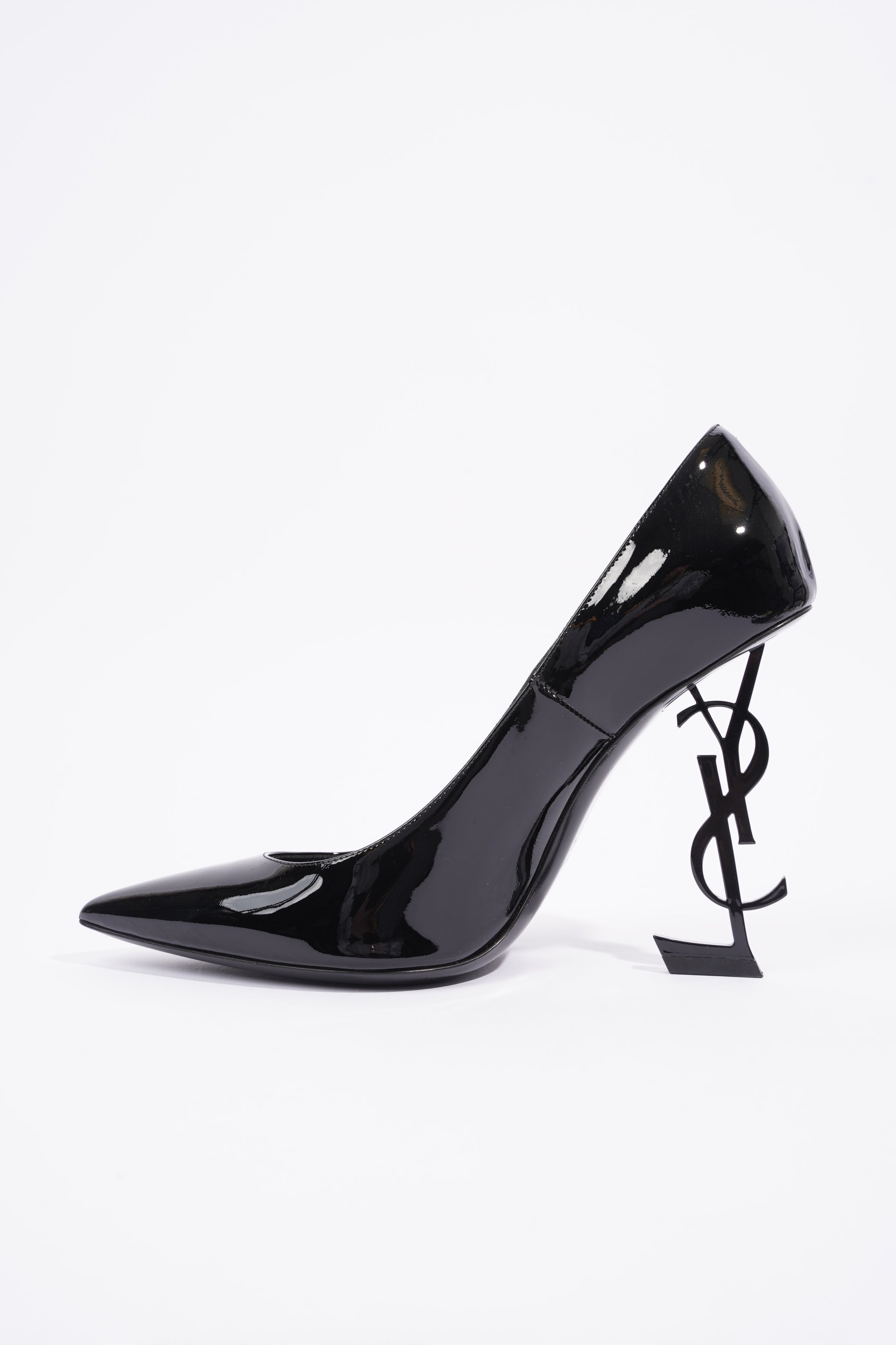 Saint Laurent Opyum Heels 110 Black Patent Leather EU 40 UK 7