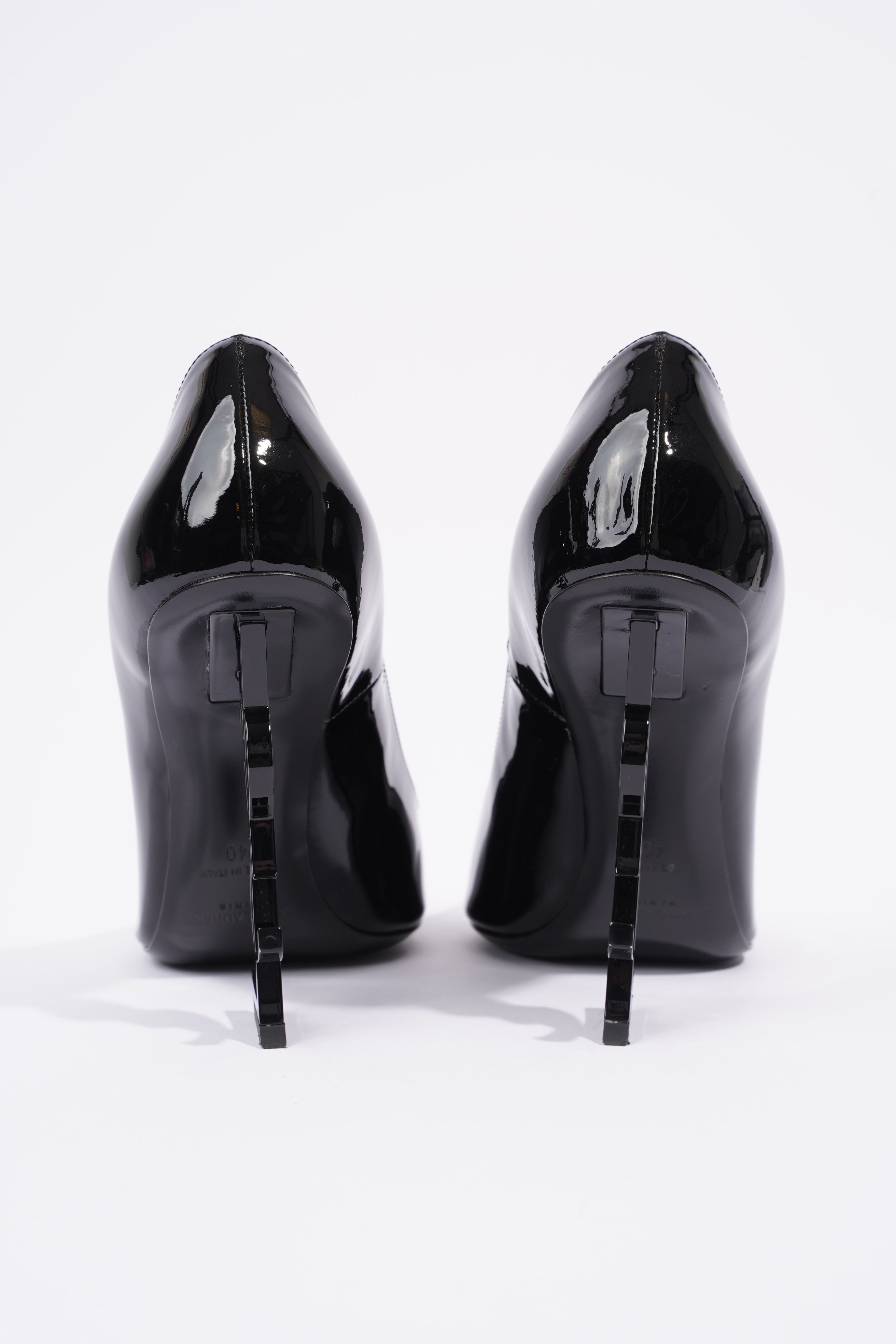 Saint Laurent Opyum Heels 110 Black Patent Leather EU 40 UK 7