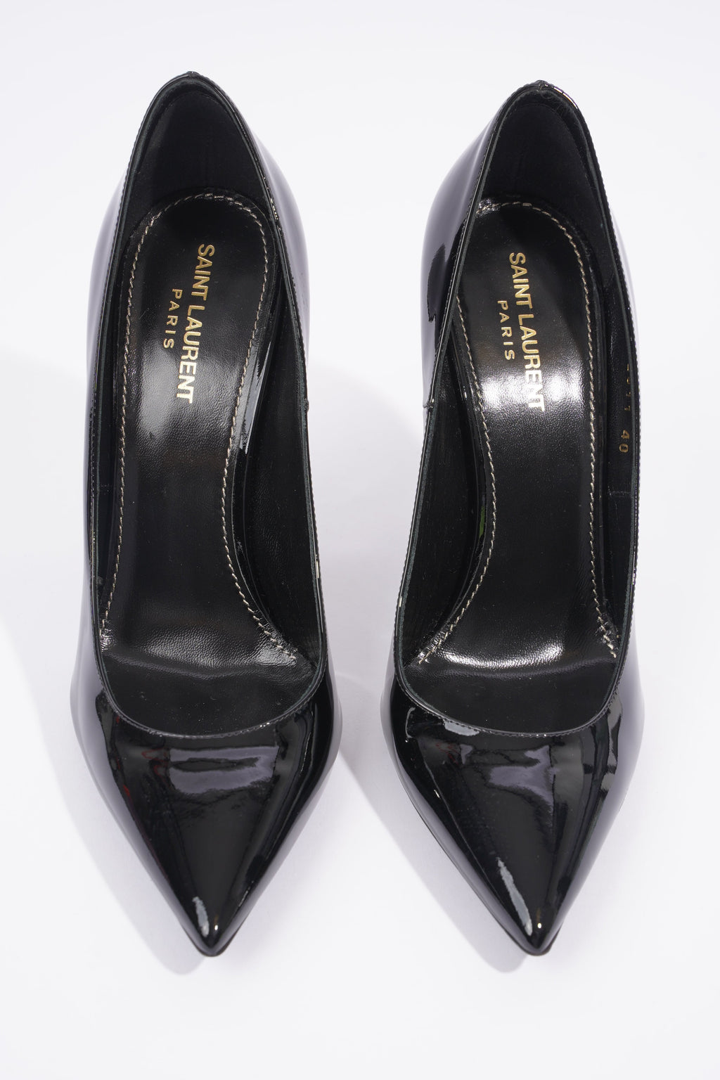Saint Laurent Opyum Heels 110 Black Patent Leather EU 40 UK 7