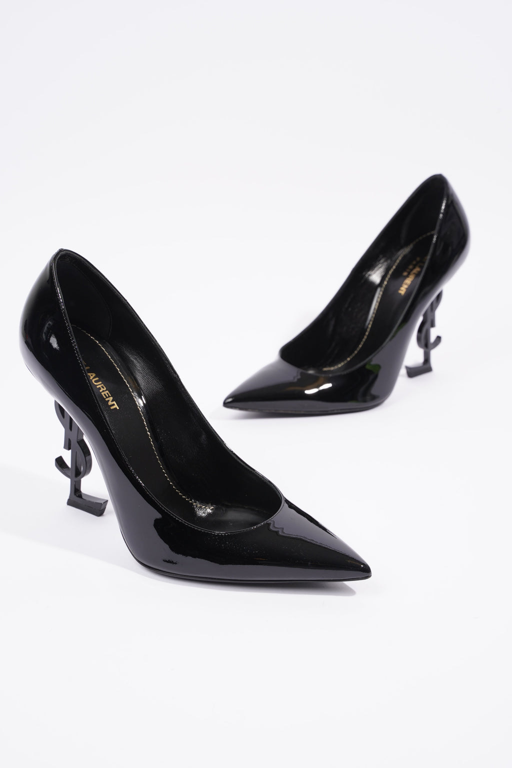 Saint Laurent Opyum Heels 110 Black Patent Leather EU 40 UK 7