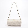 Saint Laurent Sade Tube Mini White Lambskin Leather