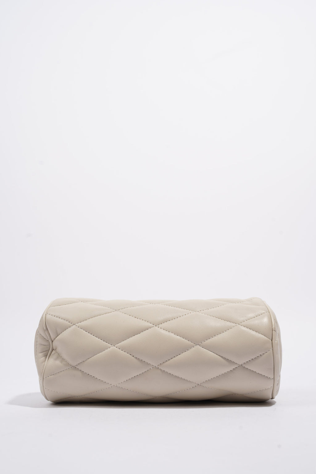 Saint Laurent Sade Tube Mini White Lambskin Leather