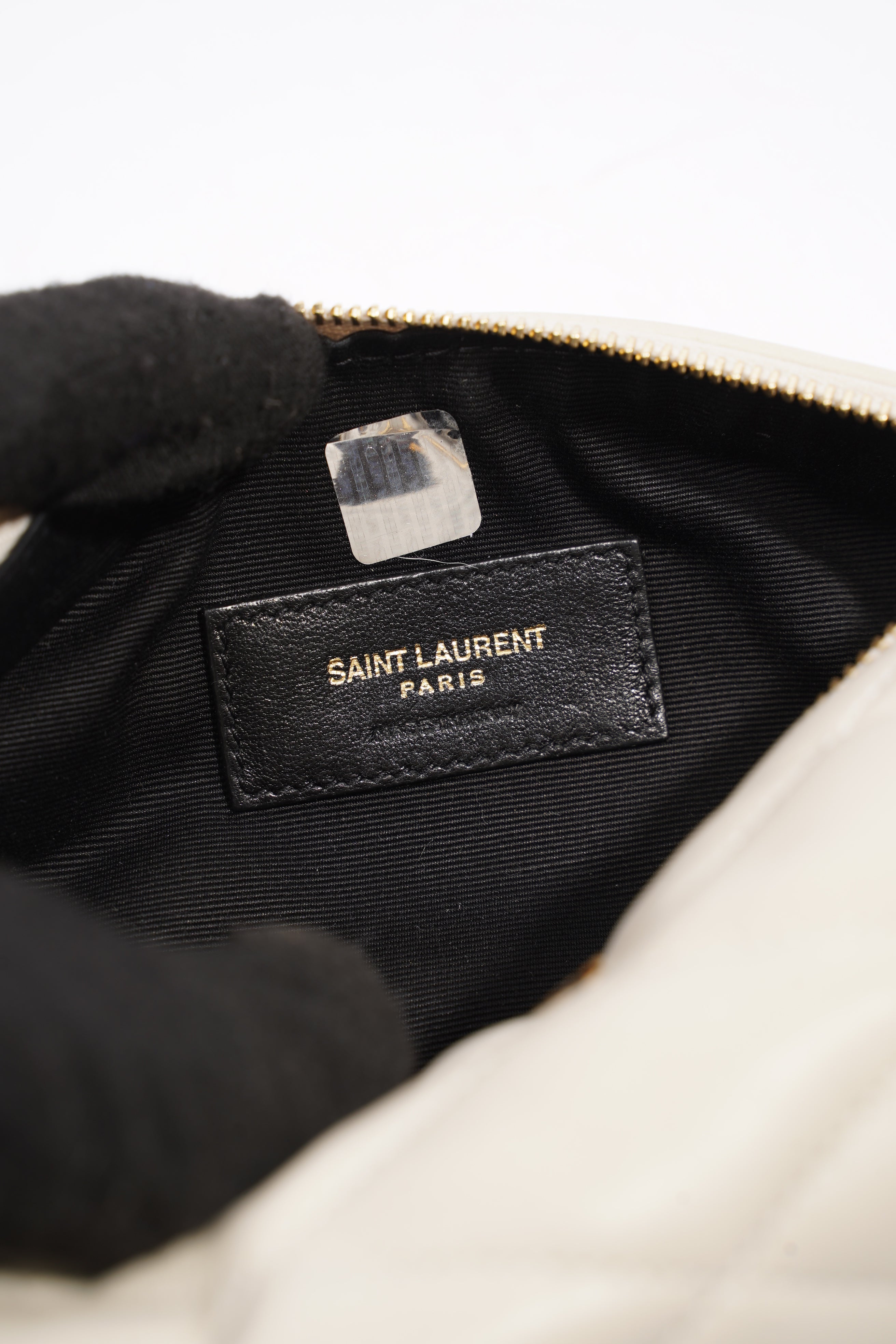 Saint Laurent Sade Tube Mini White Lambskin Leather