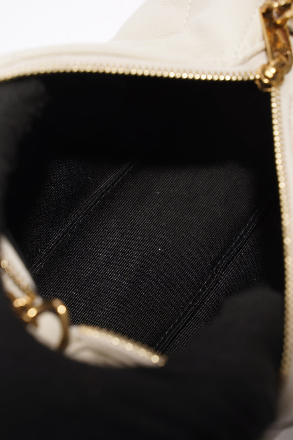 Saint Laurent Sade Tube Mini White Lambskin Leather