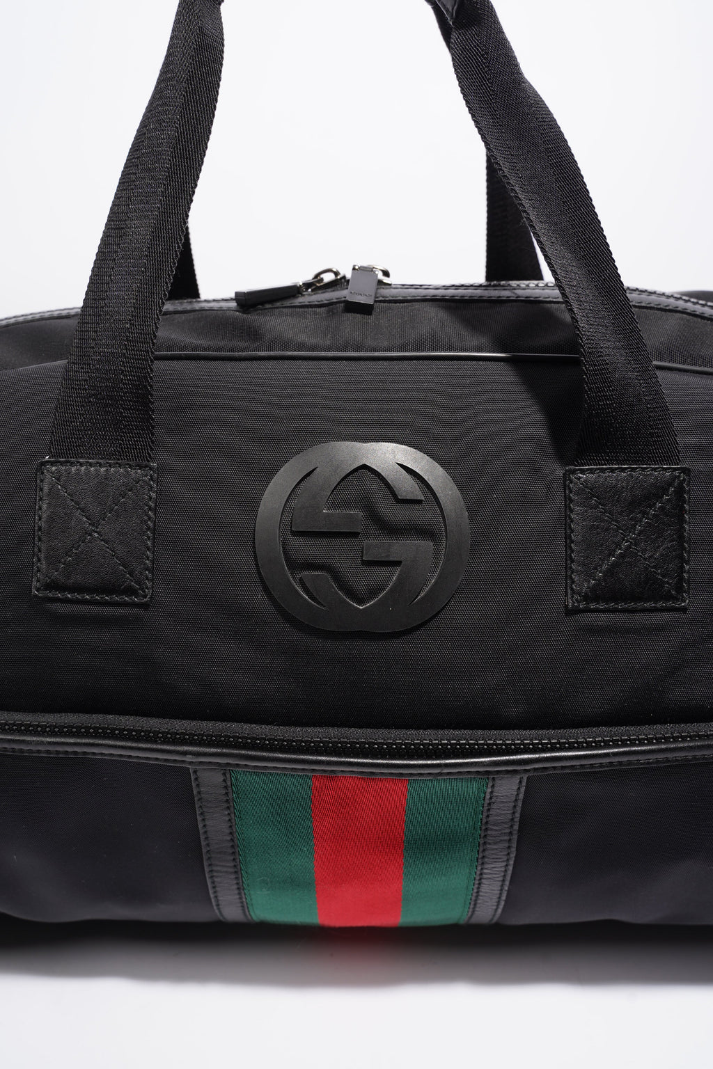 Gucci Parana Duffle Bag Black Canvas Large