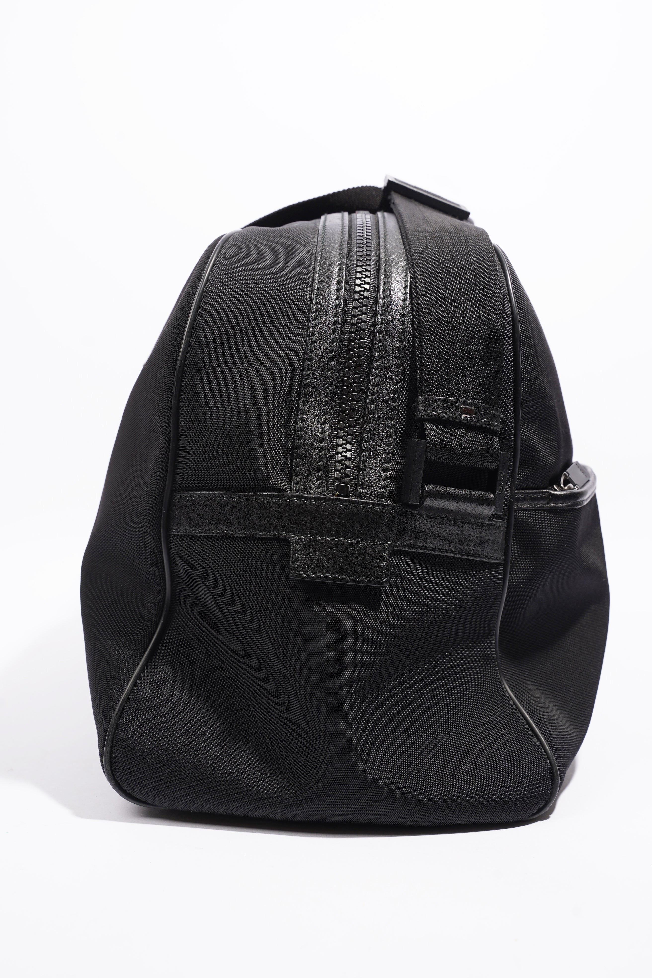 Gucci Parana Duffle Bag Black Canvas Large
