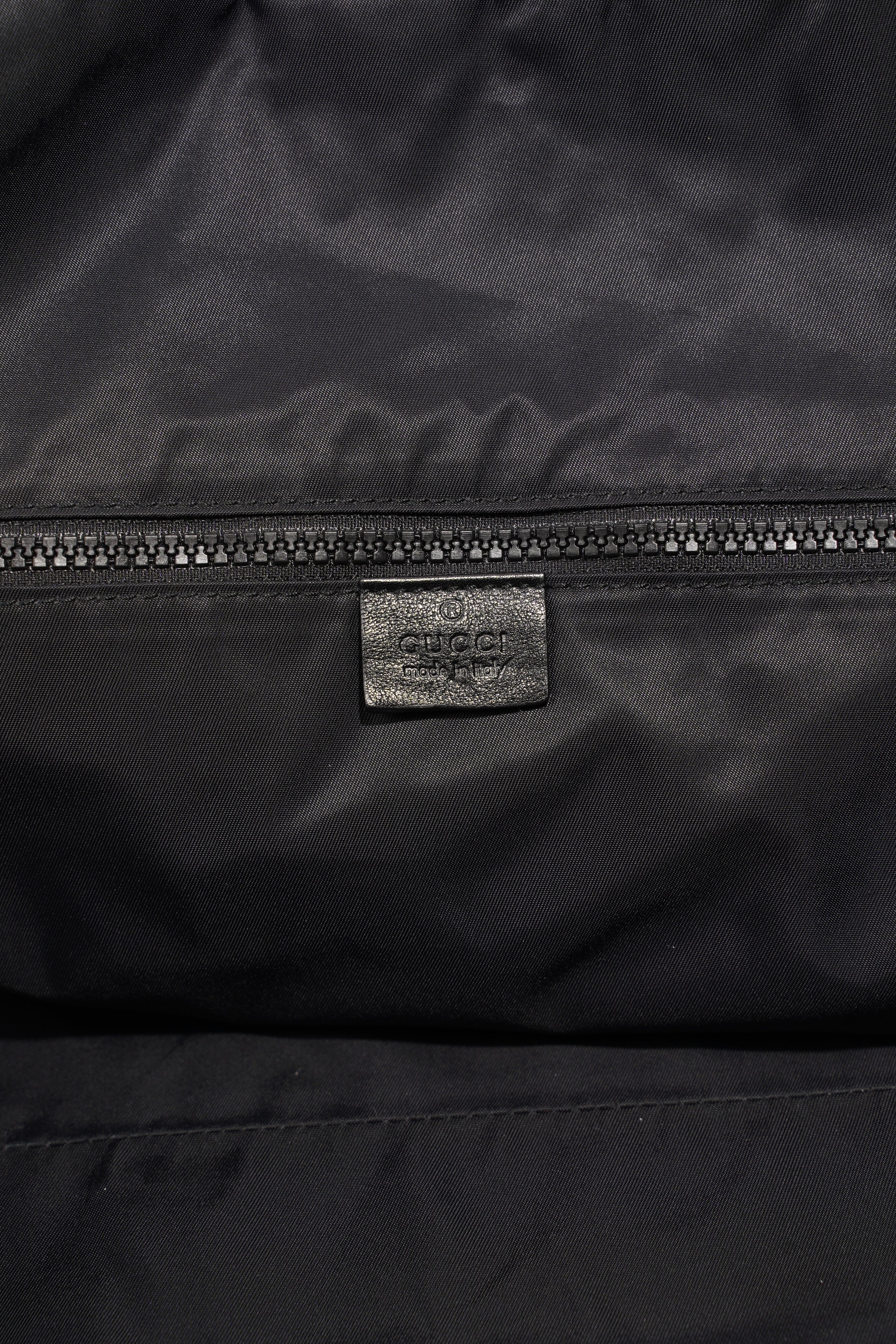 Gucci Parana Duffle Bag Black Canvas Large