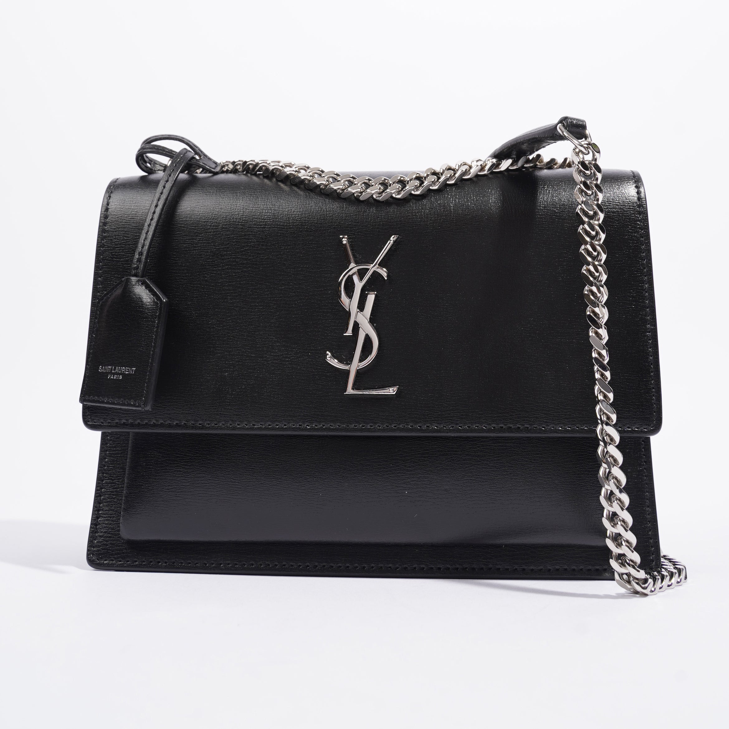 Saint Laurent Sunset Black Leather Medium