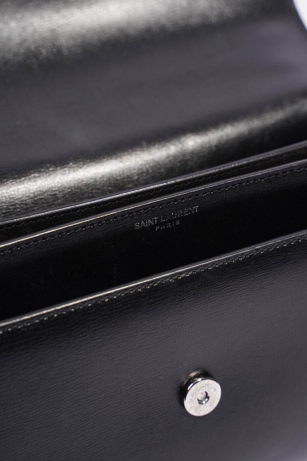 Saint Laurent Sunset Black Leather Medium