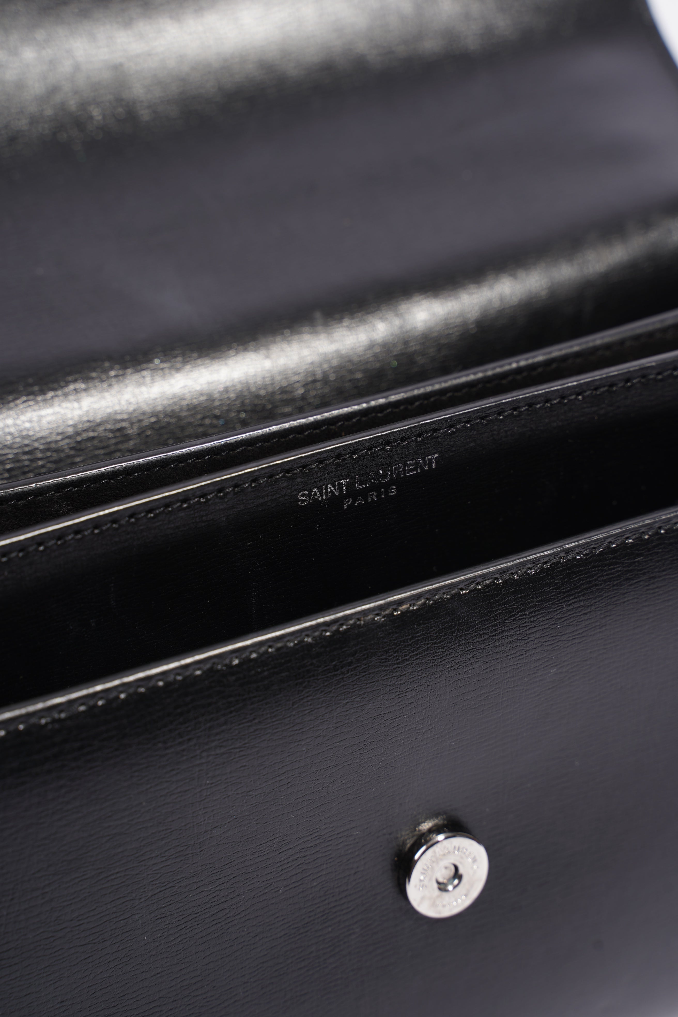 Saint Laurent Sunset Black Leather Medium