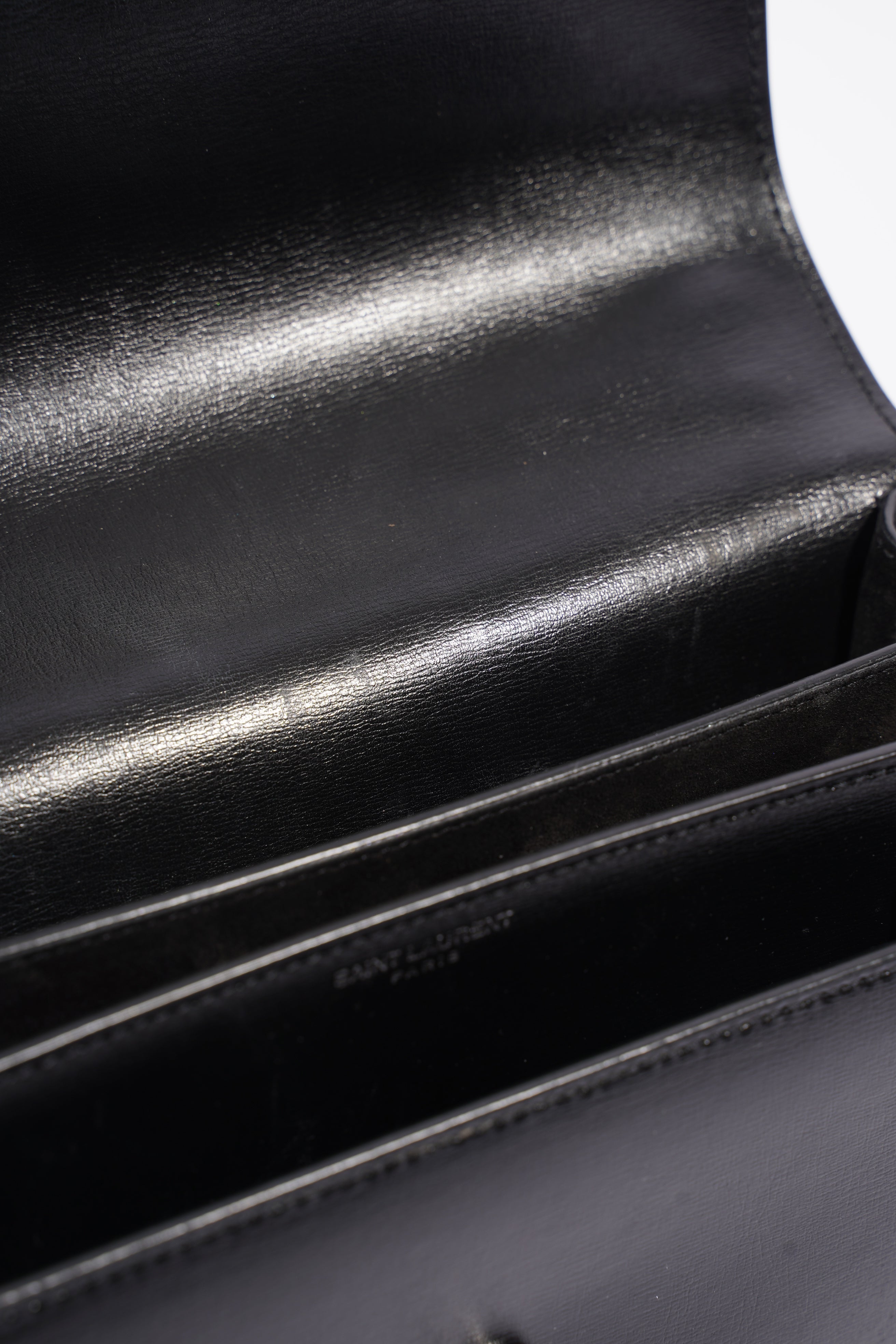 Saint Laurent Sunset Black Leather Medium