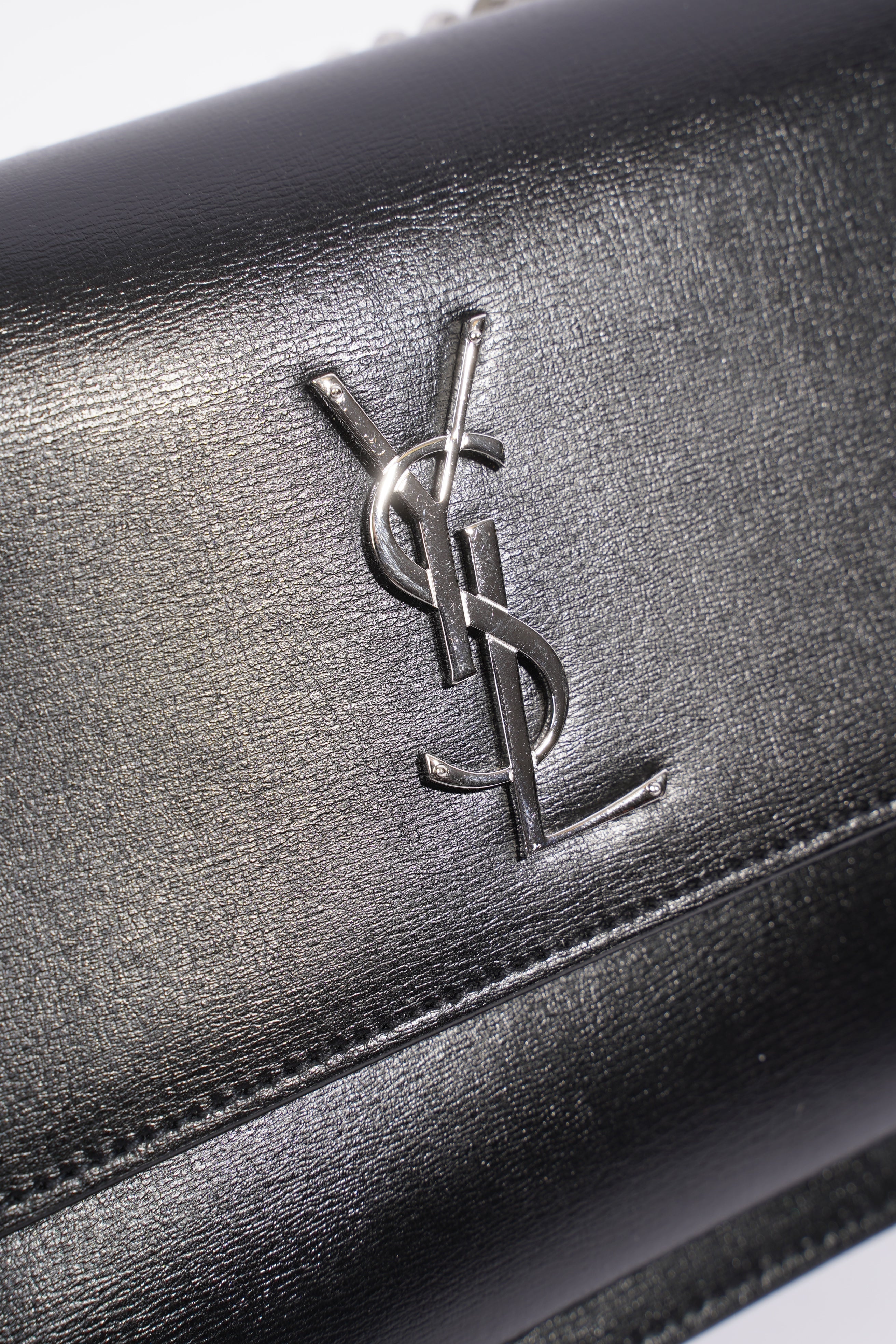 Saint Laurent Sunset Black Leather Medium