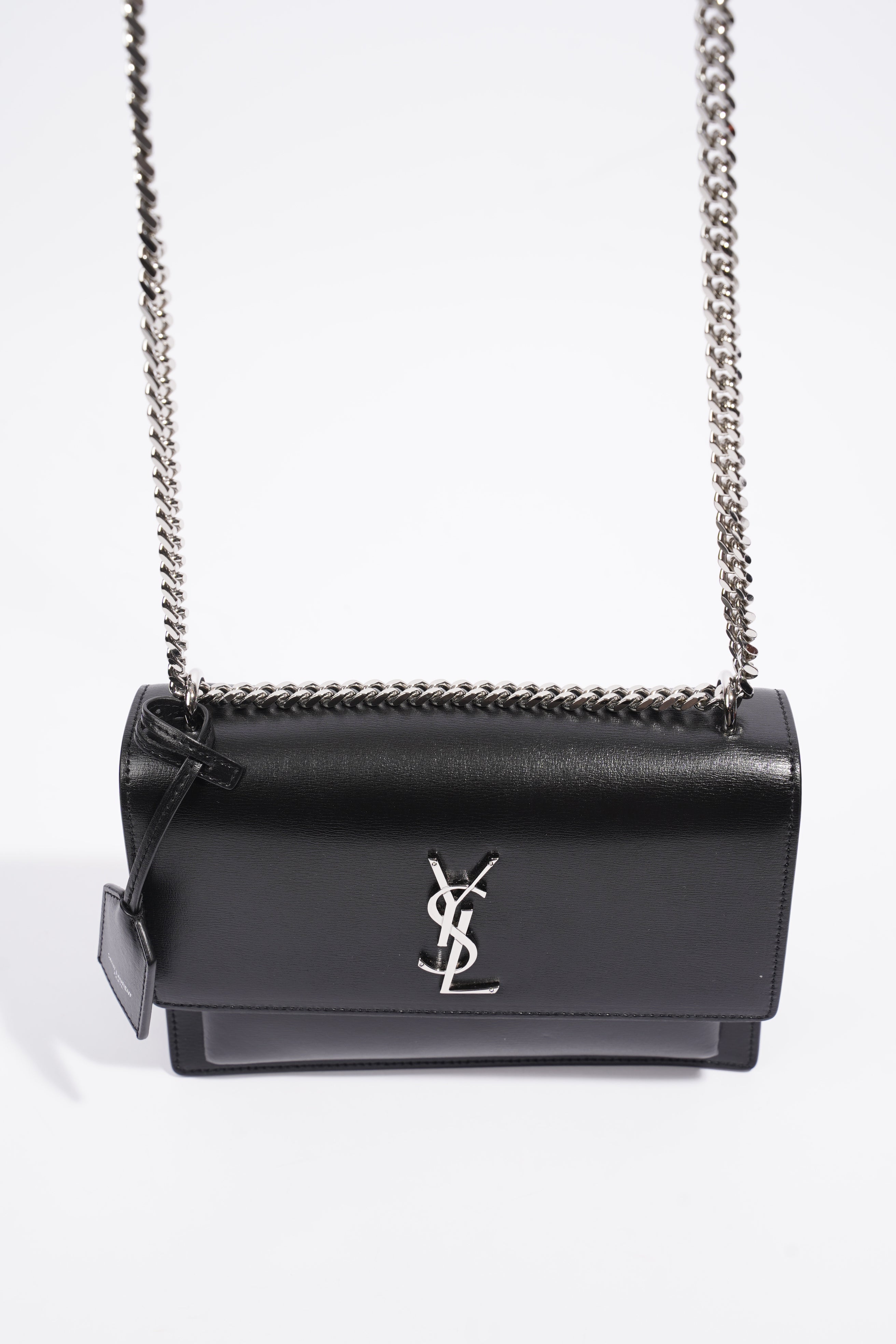 Saint Laurent Sunset Black Leather Medium