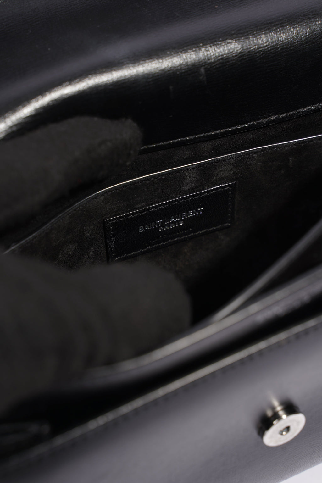 Saint Laurent Sunset Black Leather Medium