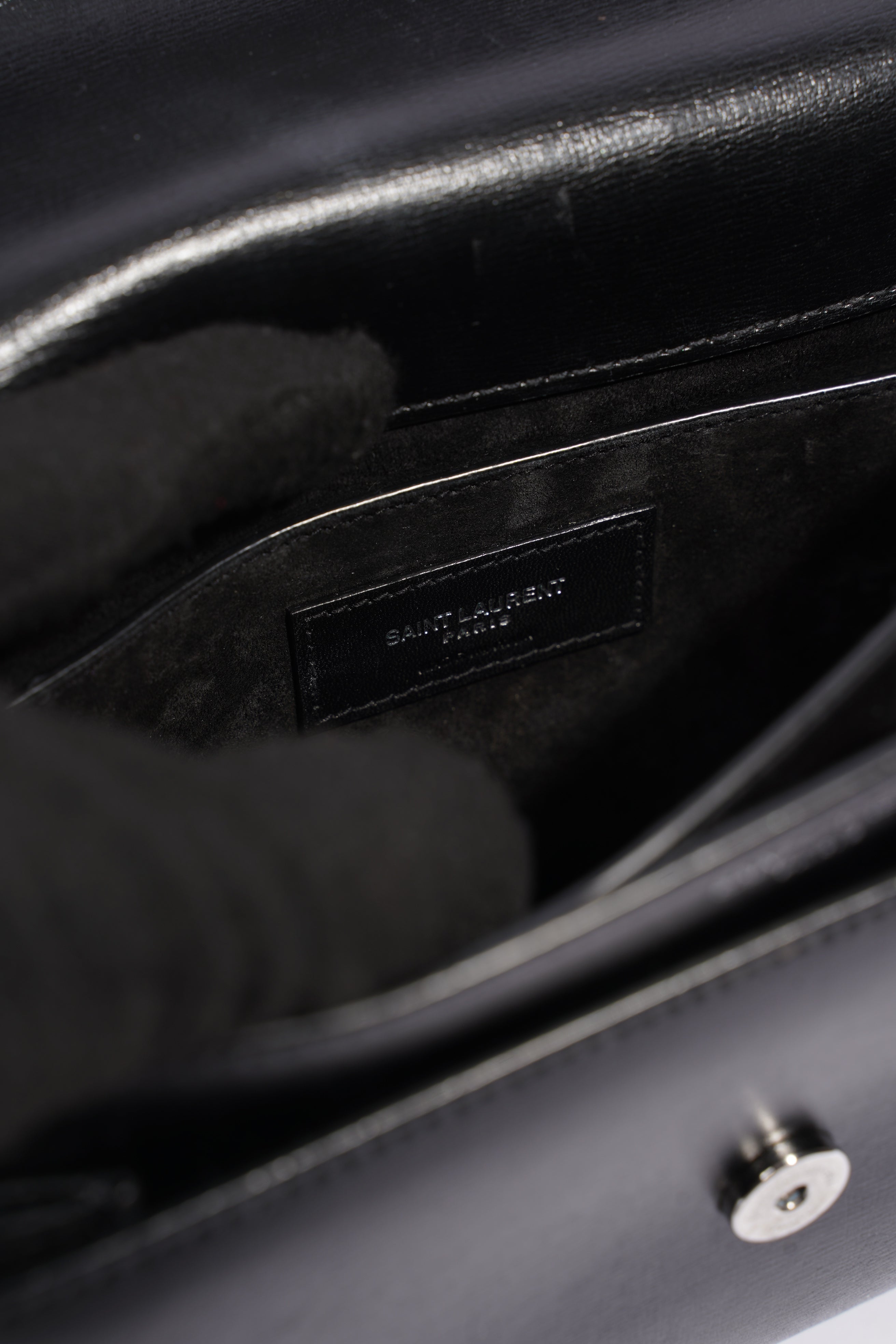 Saint Laurent Sunset Black Leather Medium