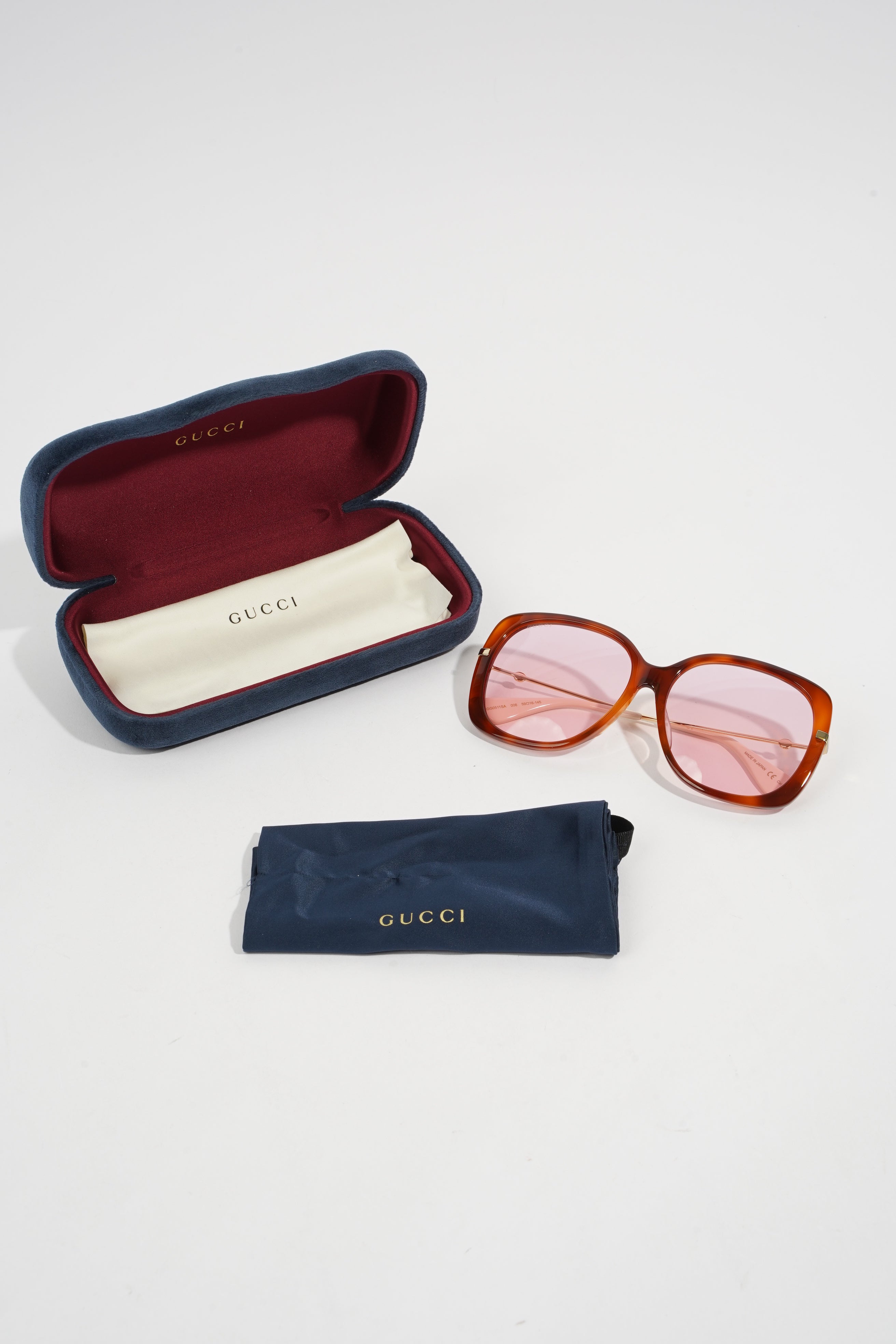 Gucci GG0511SA Sunglasses Pink / White Acetate 145mm