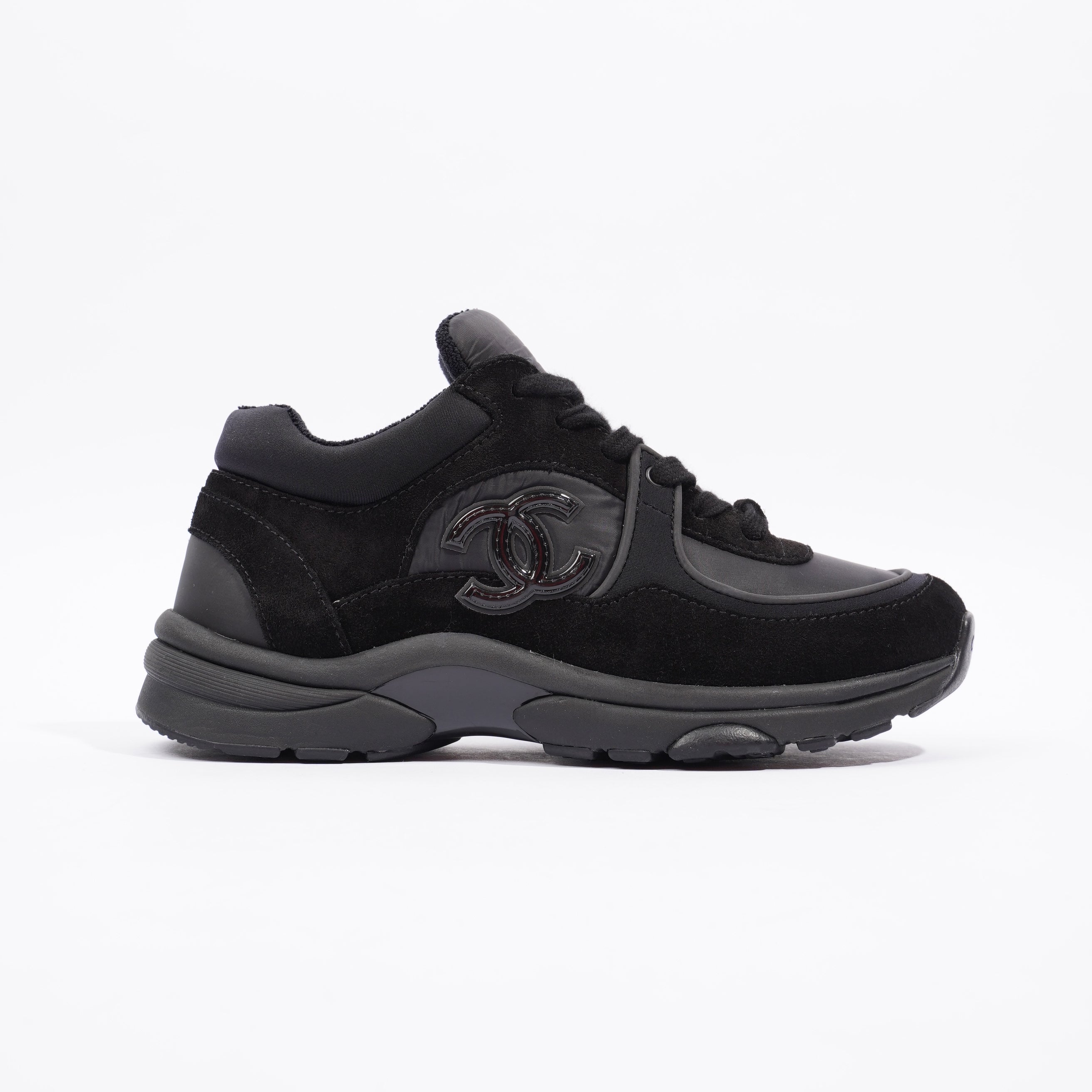 Chanel CC Runners Black Suede EU 36 UK 3