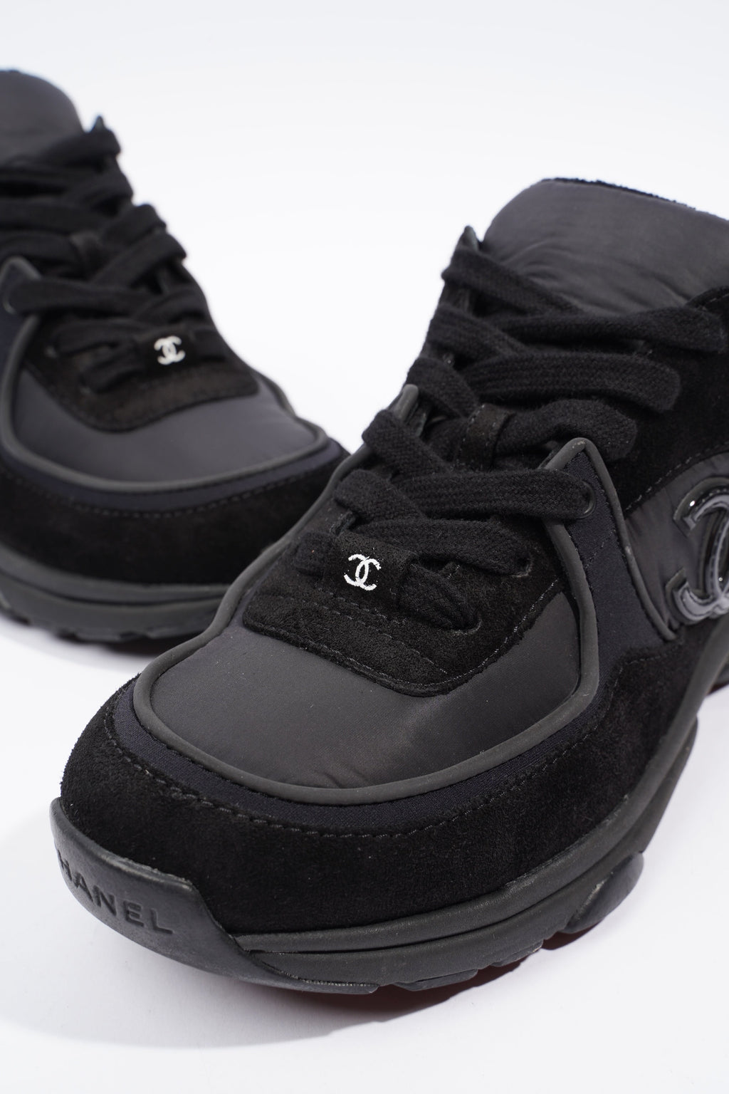 Chanel CC Runners Black Suede EU 36 UK 3