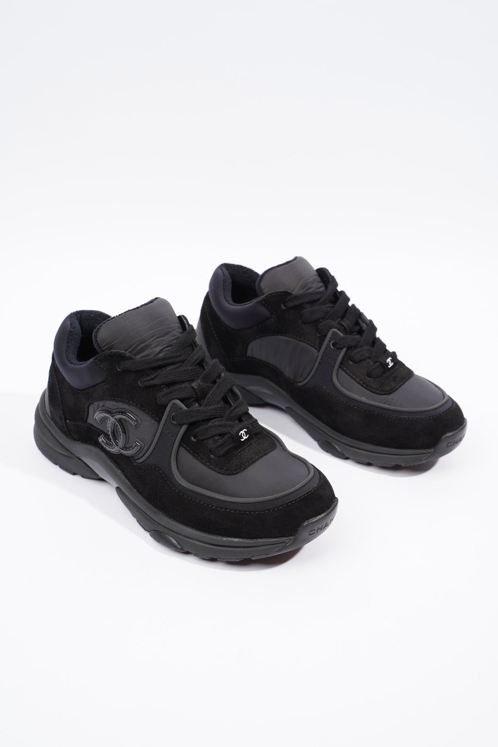 Chanel CC Runners Black Suede EU 36 UK 3