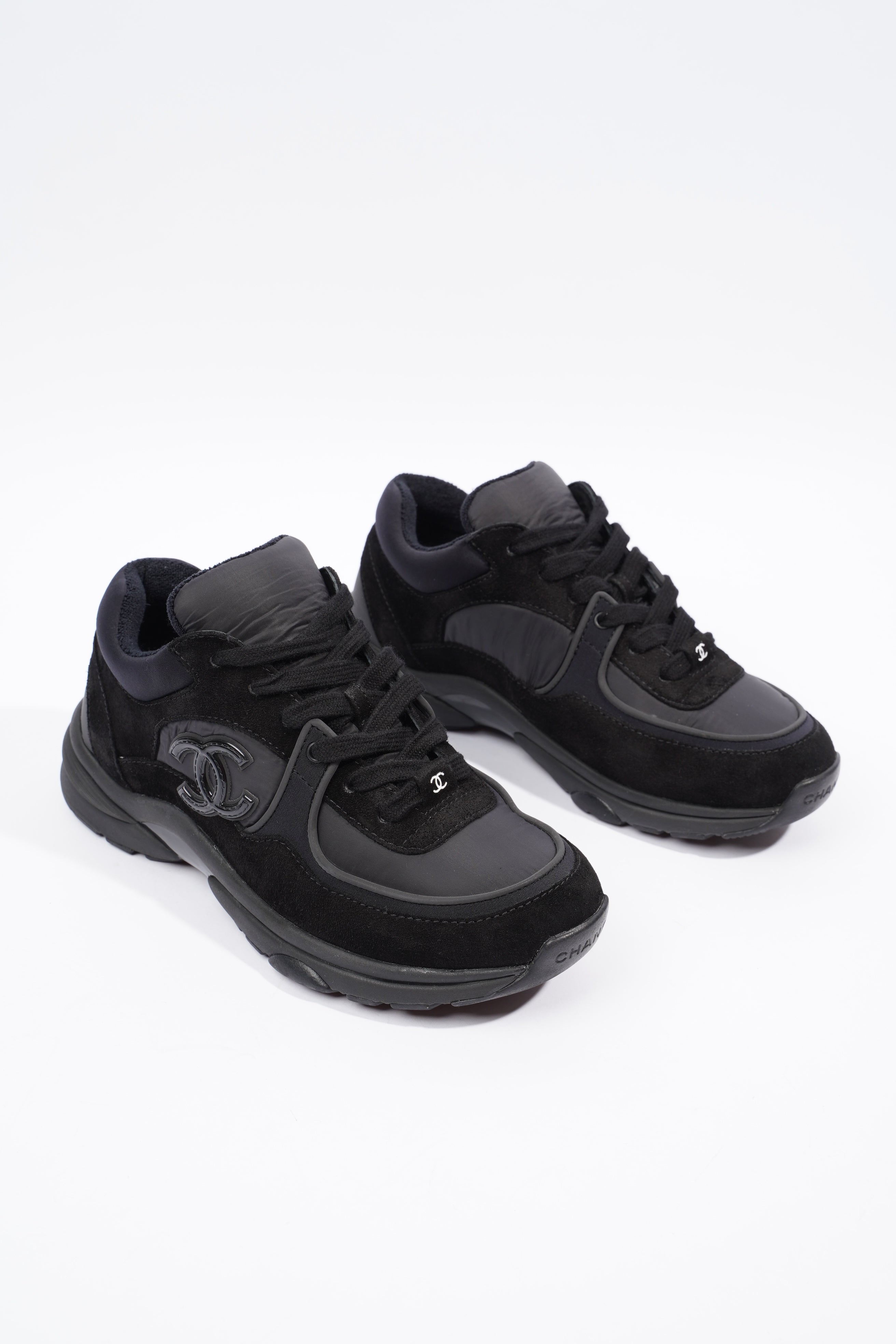 Chanel CC Runners Black Suede EU 36 UK 3