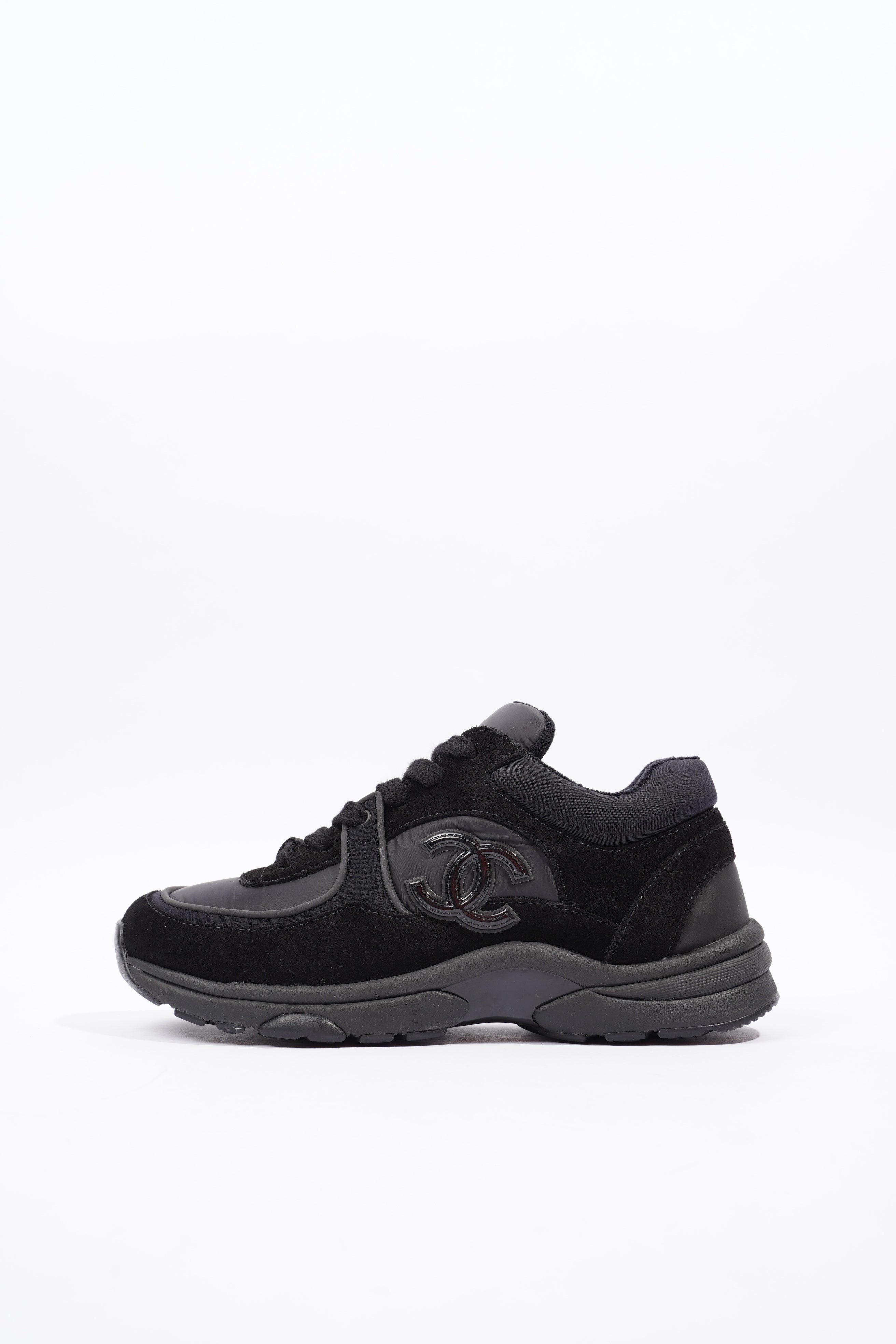Chanel CC Runners Black Suede EU 36 UK 3