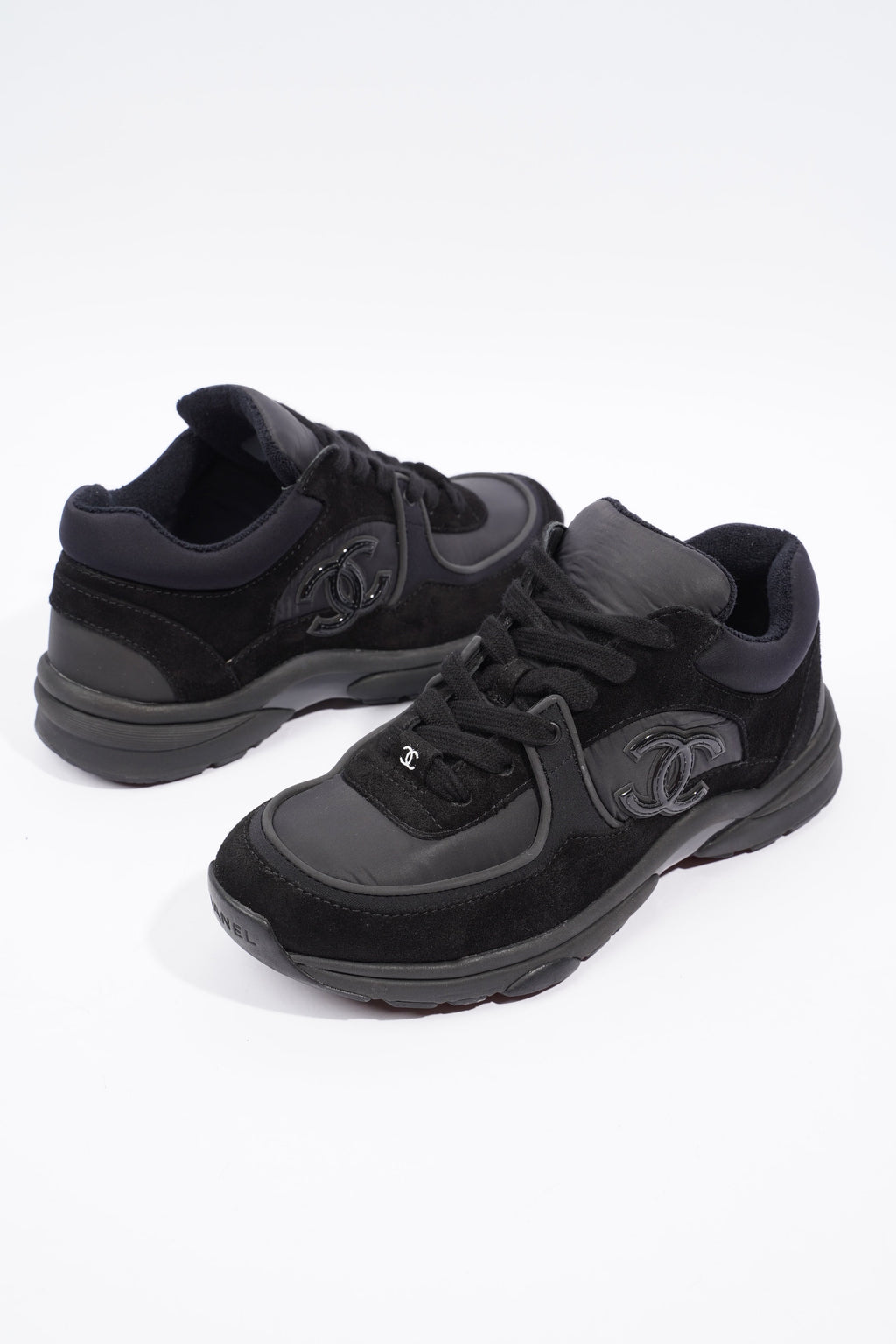 Chanel CC Runners Black Suede EU 36 UK 3