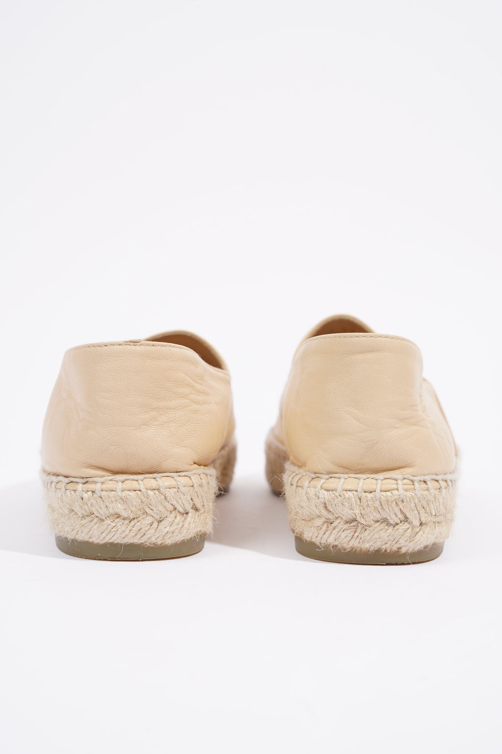 Chanel CC Espadrilles Beige / Black Leather EU 38 UK 5
