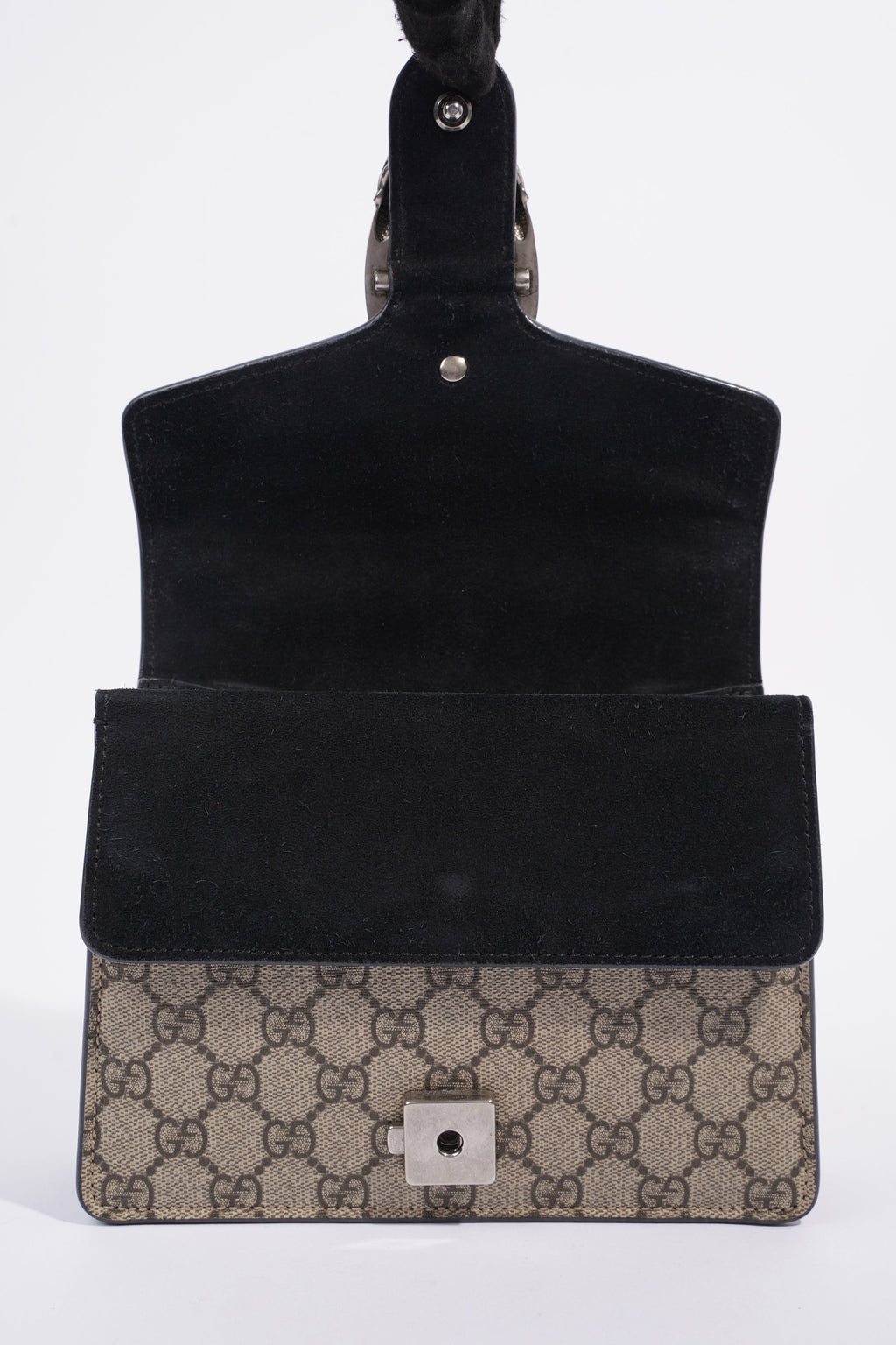 Gucci Dionysus Mini Beige And Ebony GG Supreme Canvas Coated Canvas