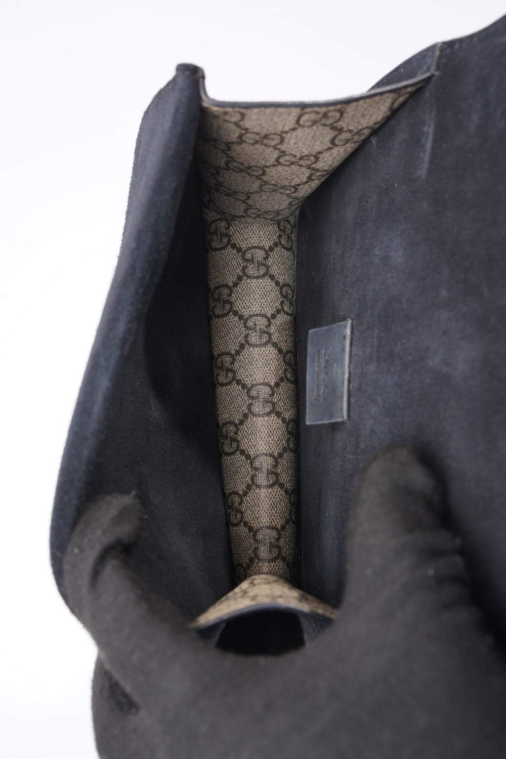 Gucci Dionysus Mini Beige And Ebony GG Supreme Canvas Coated Canvas
